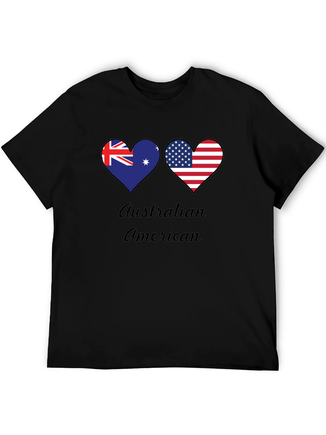 Australian American Flag Heart T-Shirt