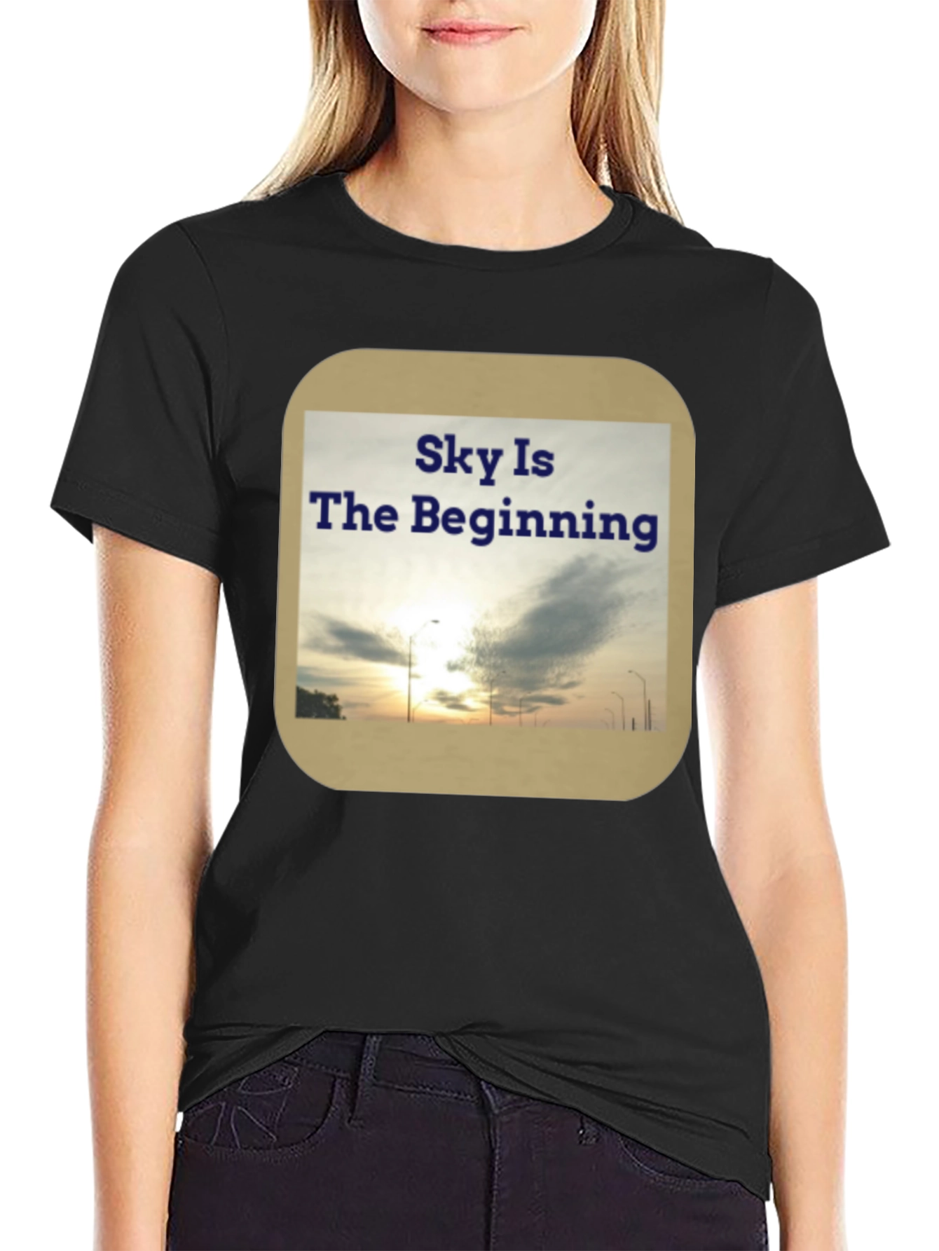 Sky Is The Beginning Graphic Tee - Black