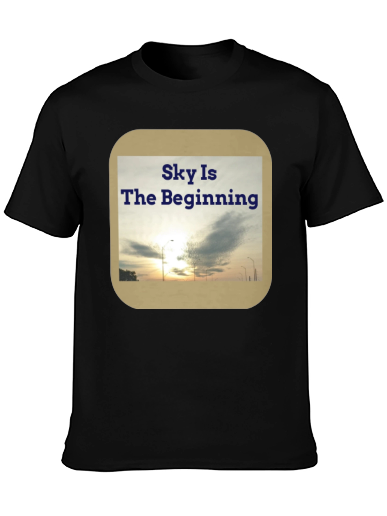 Sky Is The Beginning Graphic Tee - Black