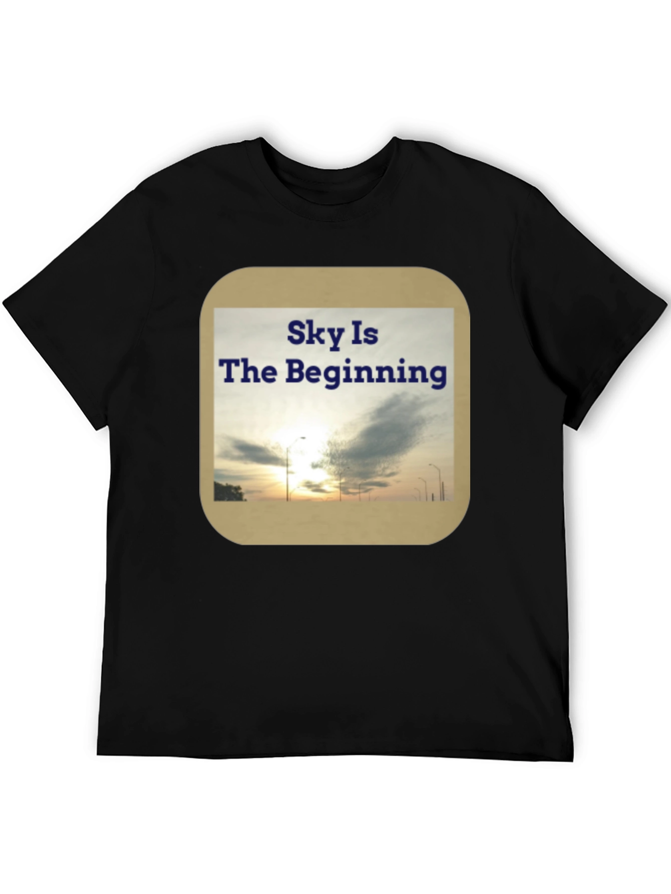 Sky Is The Beginning Graphic Tee - Black