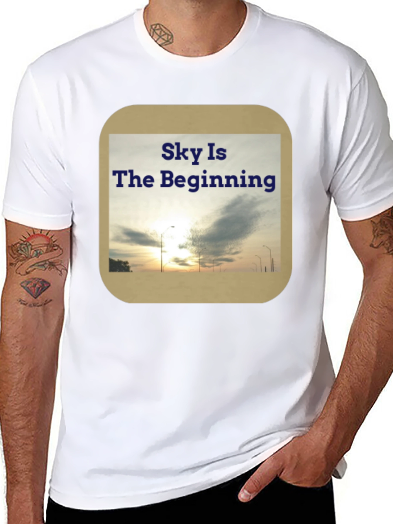 Sky Is The Beginning Graphic Tee - Black