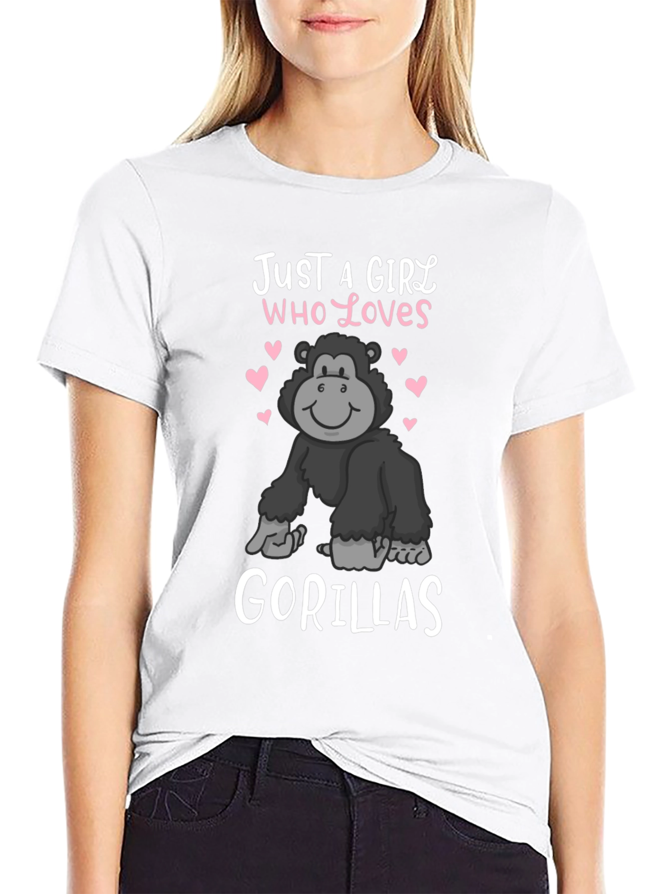 Girl Who Loves Gorillas T-Shirt