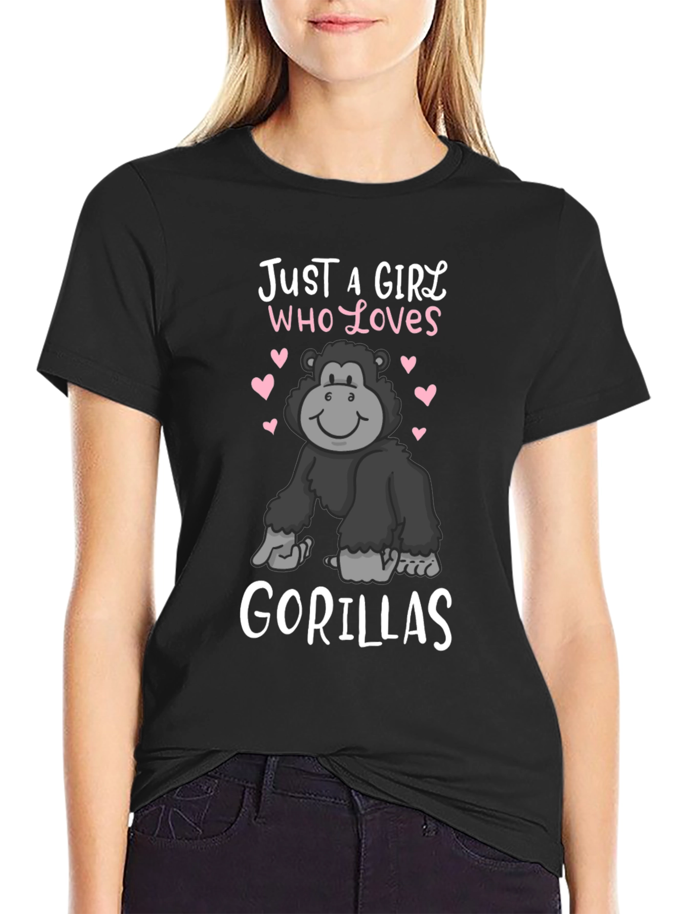 Girl Who Loves Gorillas T-Shirt