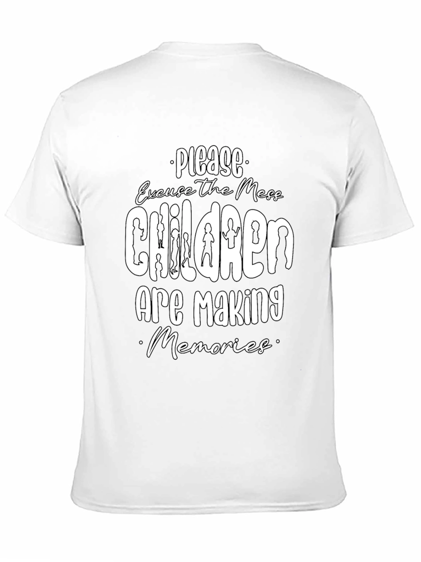 Please Excuse The Mess Black Graphic T-Shirt