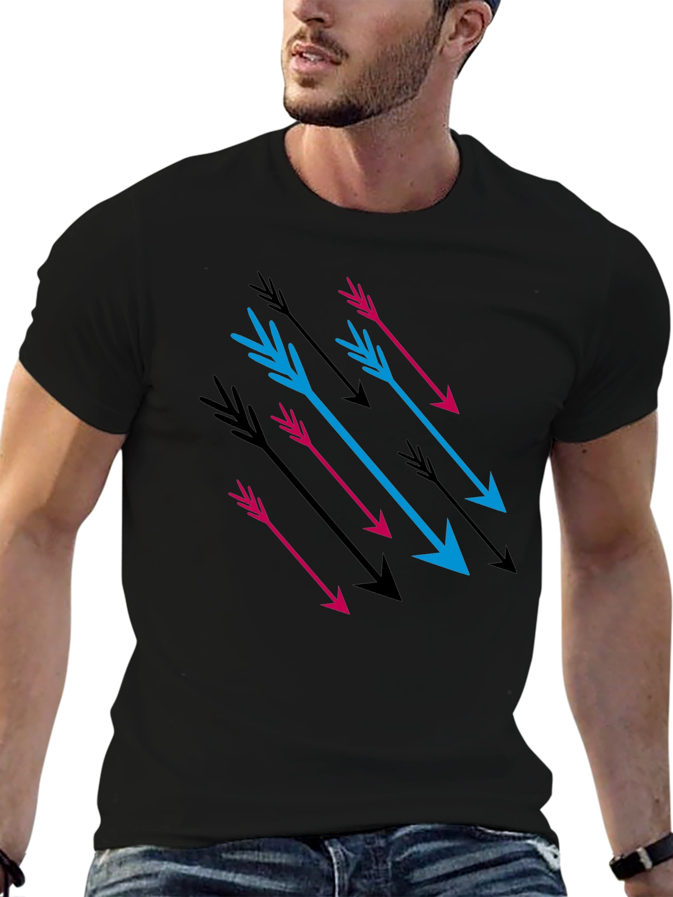 Arrow Graphic Tee - Modern Design Casual Wear