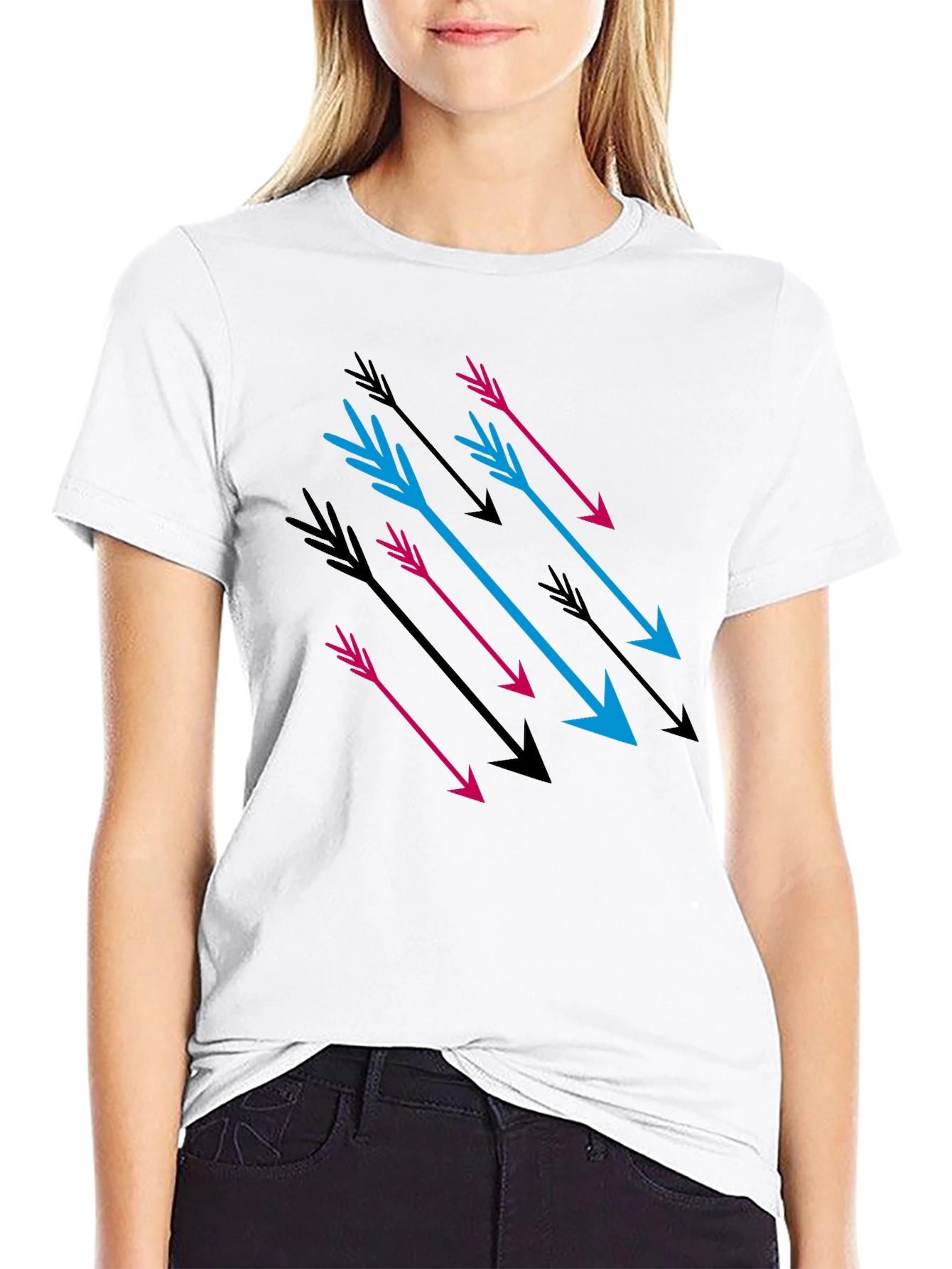 Arrow Graphic Tee - Modern Design Casual Wear