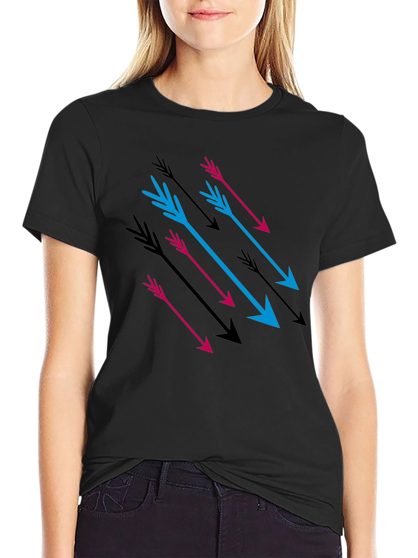 Arrow Graphic Tee - Modern Design Casual Wear