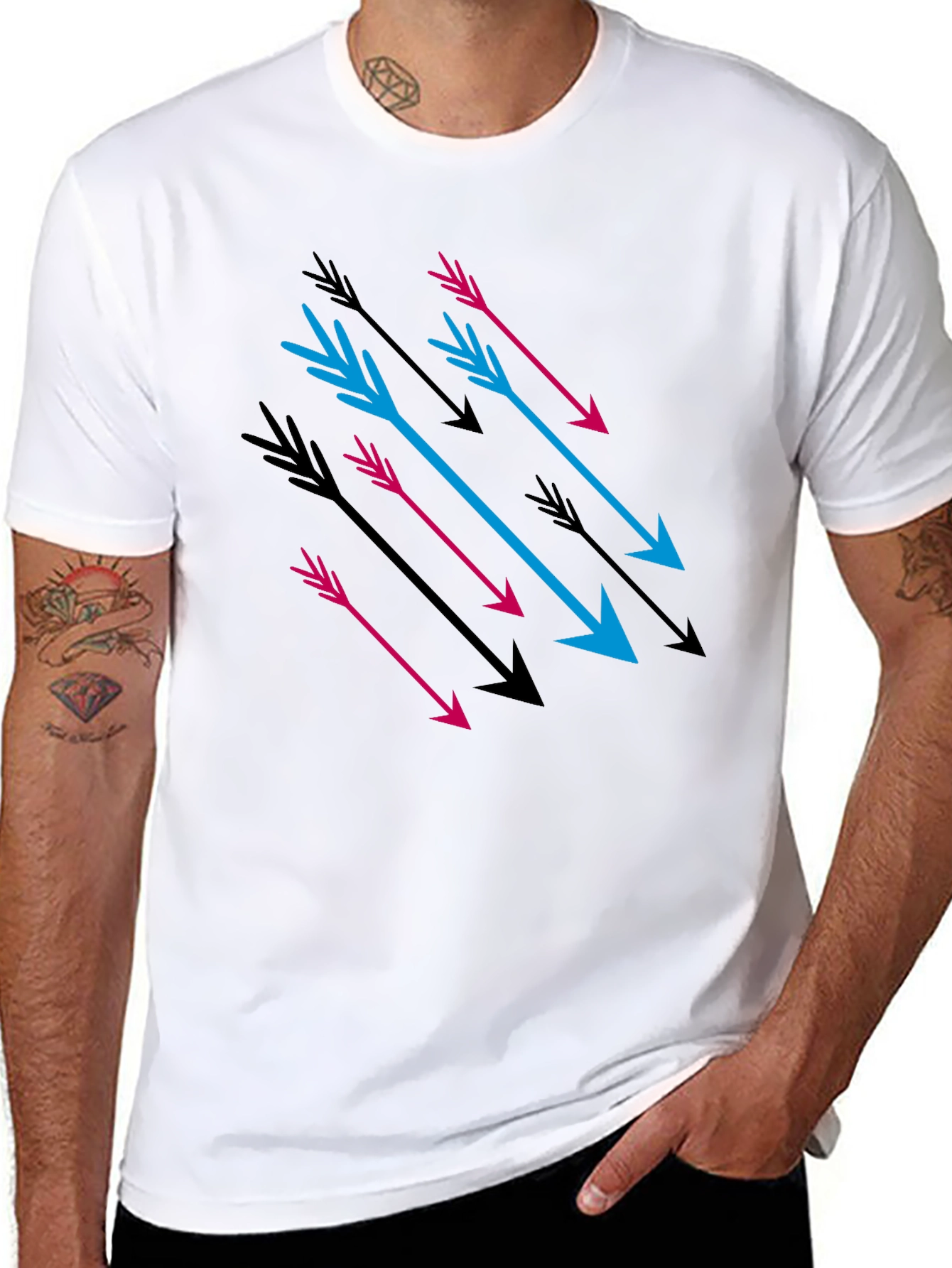 Arrow Graphic Tee - Modern Design Casual Wear