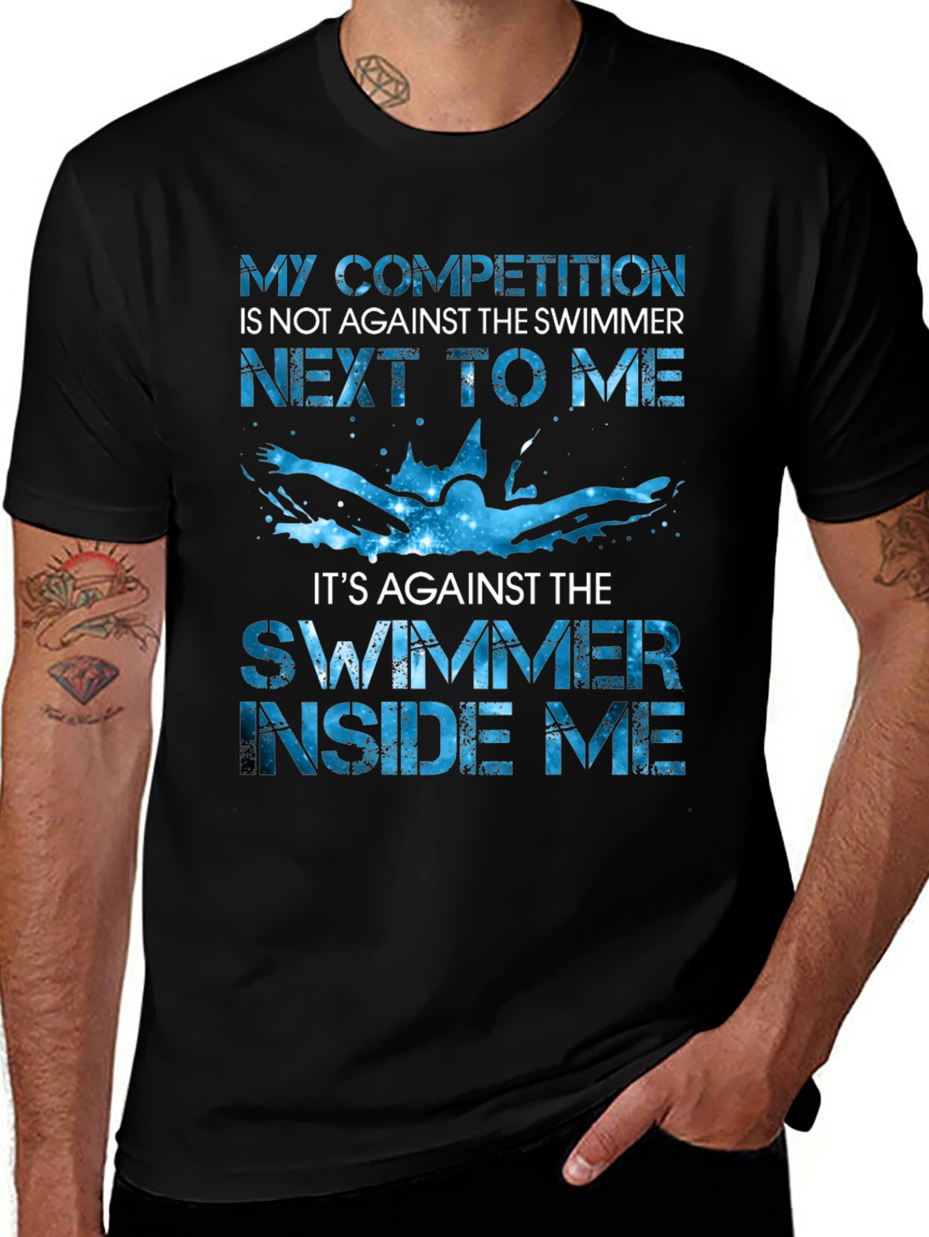 Swimmer Competition Graphic Tee