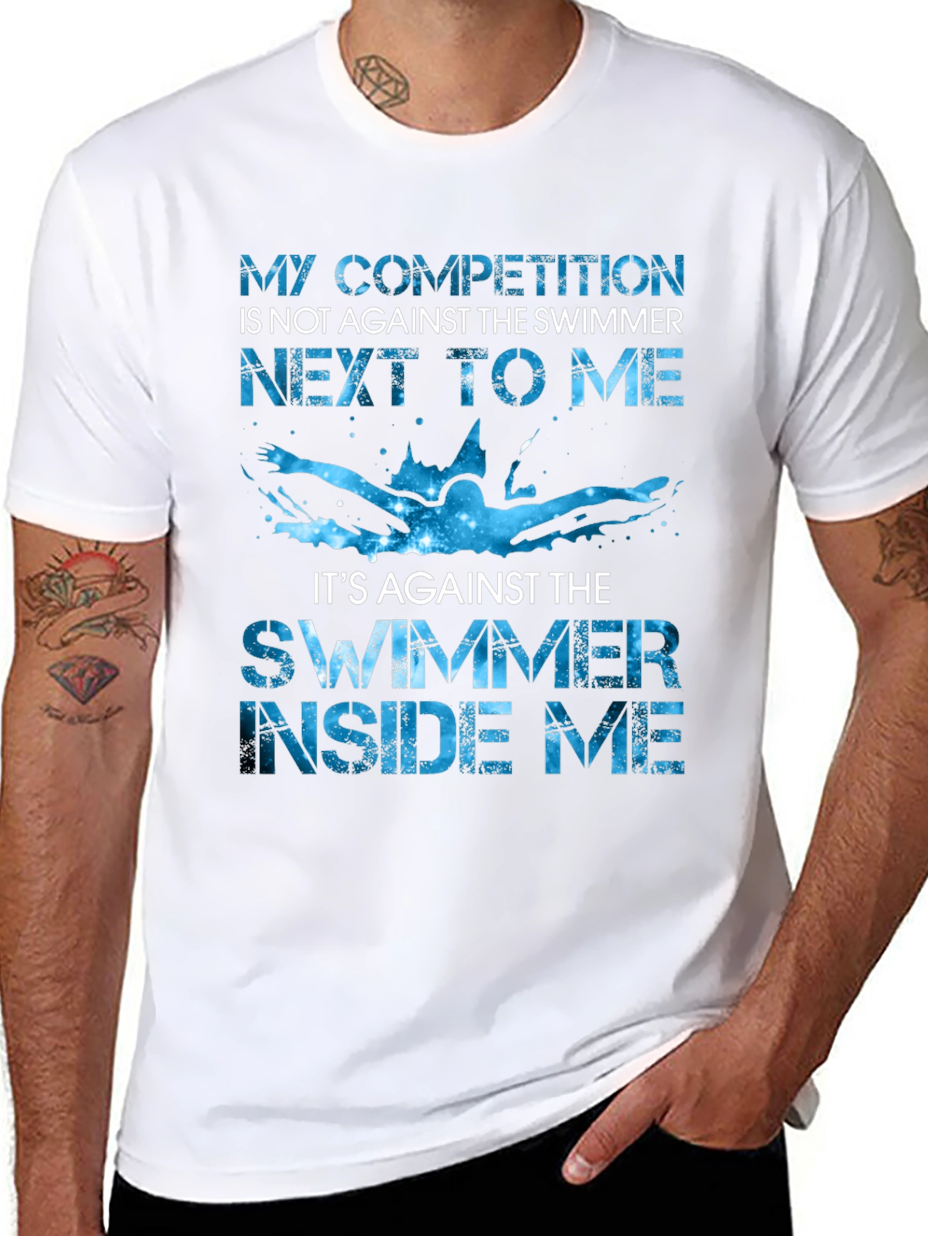 Swimmer Competition Graphic Tee
