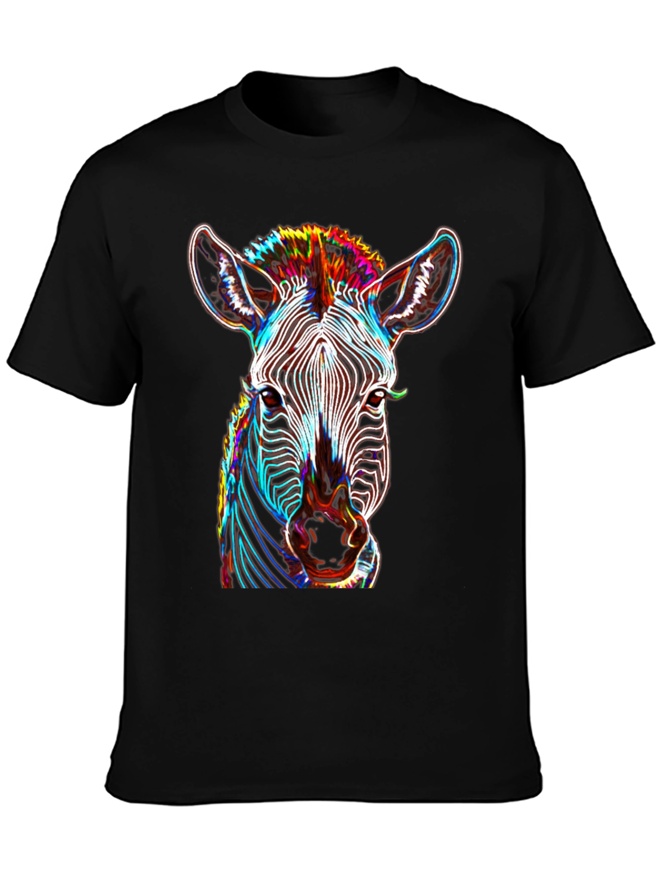 Zebra Graphic Tee - Bold Neon Animal Print