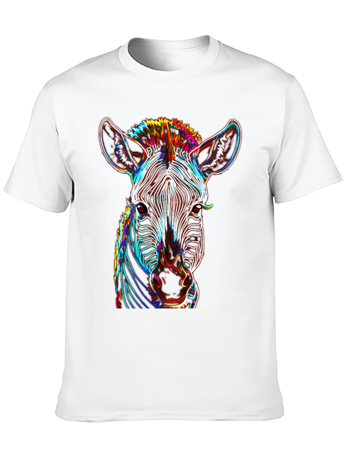 Zebra Graphic Tee - Bold Neon Animal Print