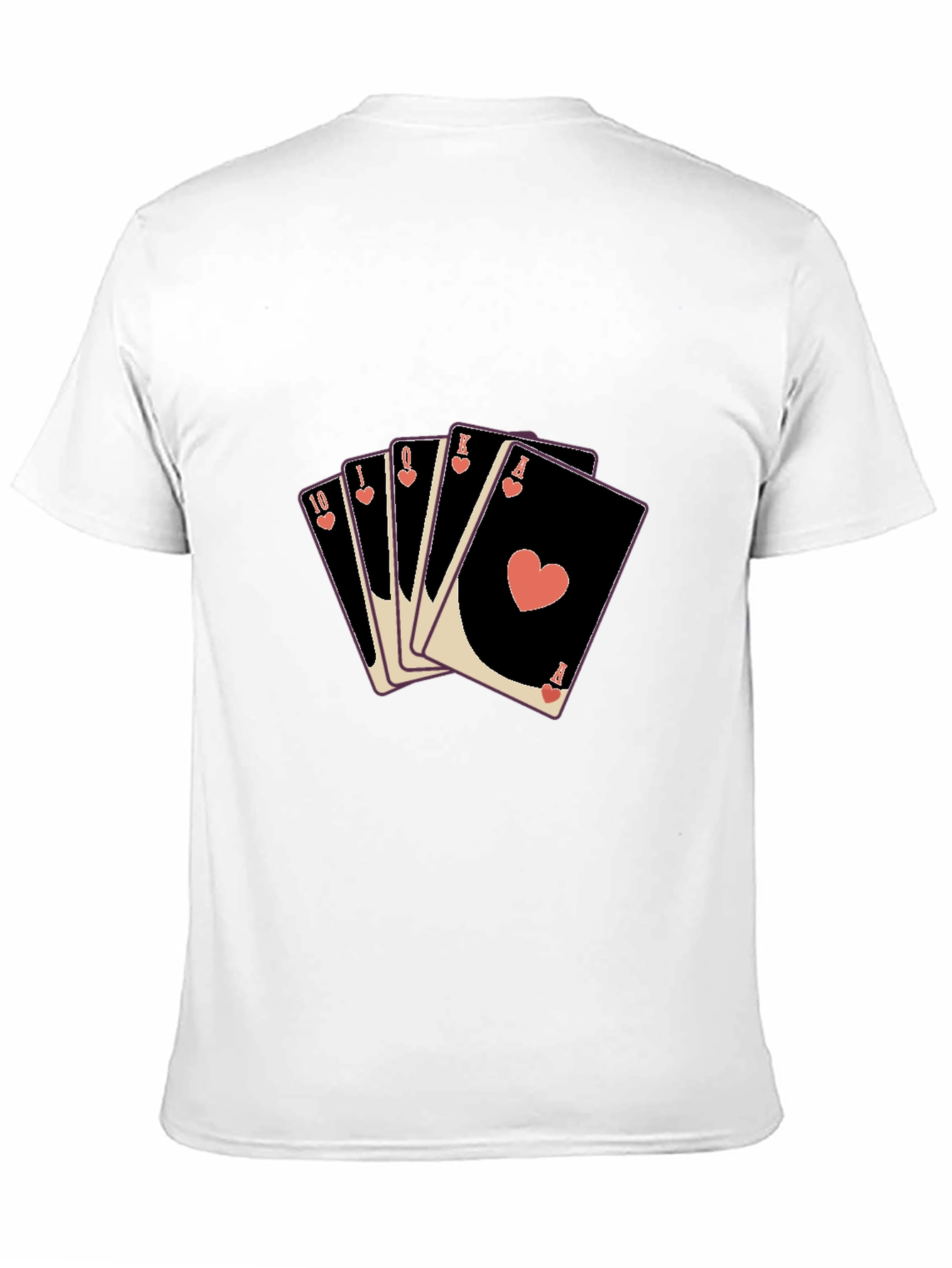 Playing Card T-Shirt: Heart Flush Design