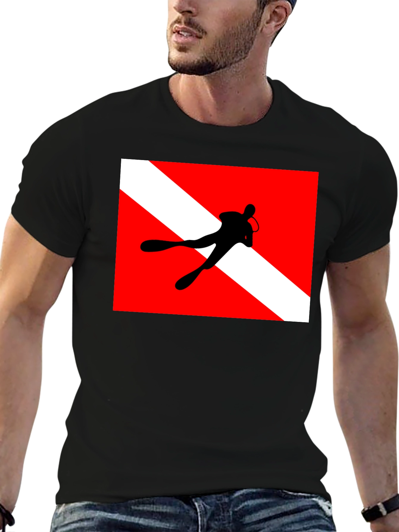 Diver Down Flag Graphic Tee - Scuba Diving Shirt
