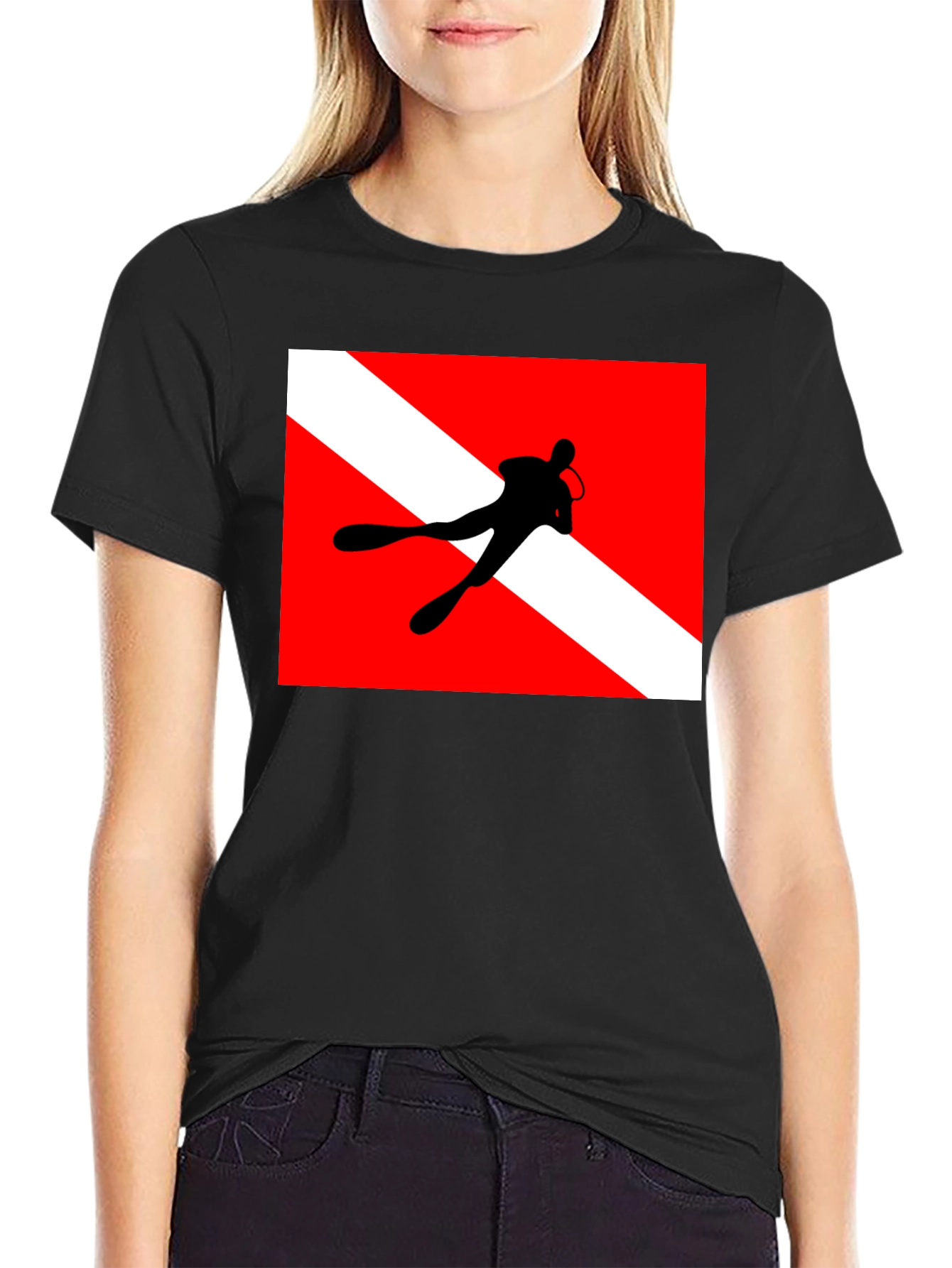 Diver Down Flag Graphic Tee - Scuba Diving Shirt