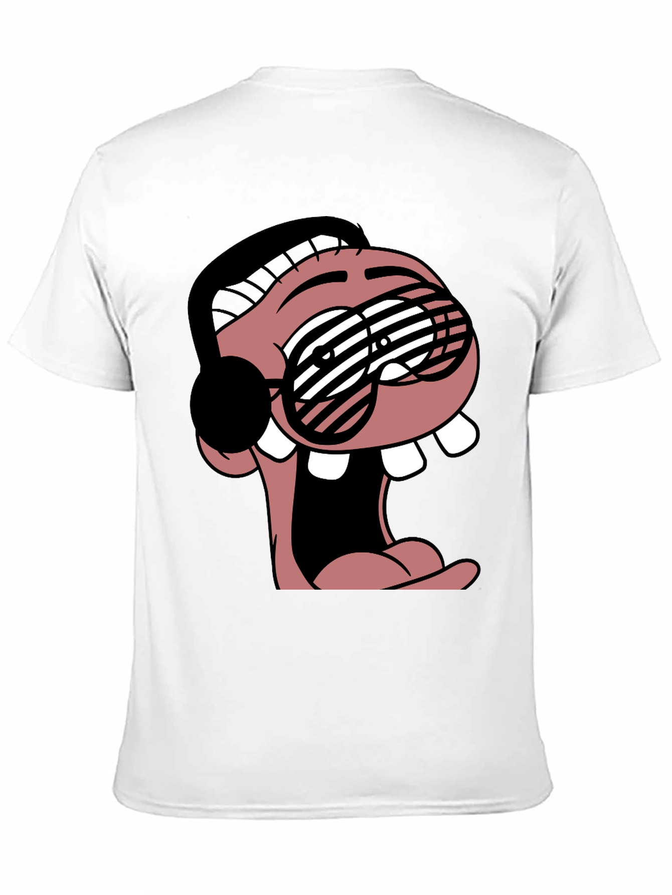 Cartoon Character Graphic Tee - Black