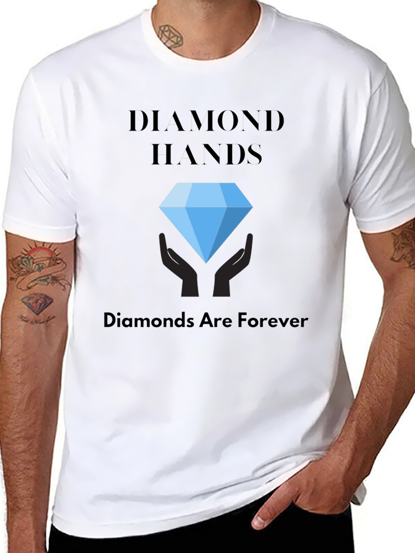 Diamond Hands Graphic Tee - Diamonds are Forever