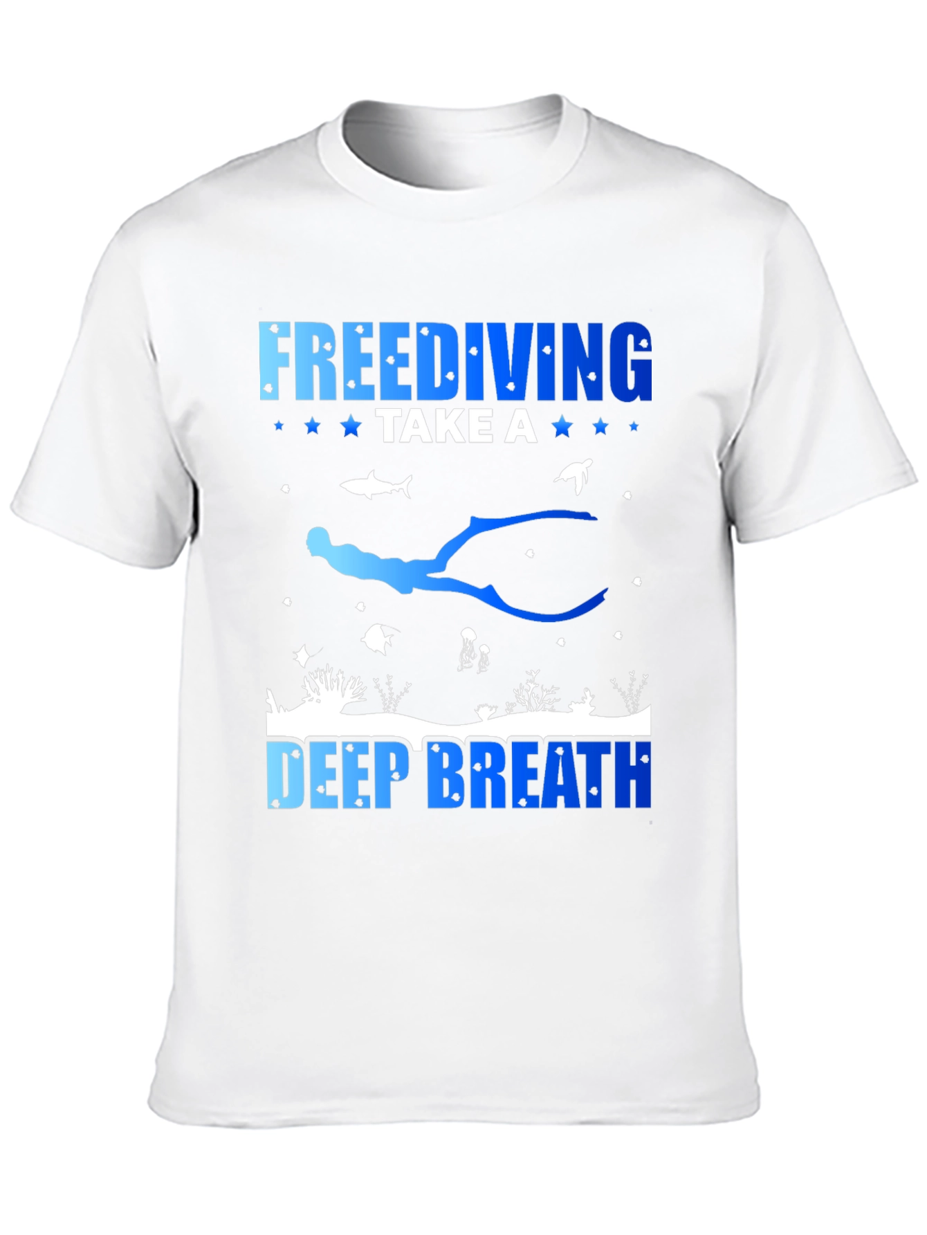 Freediving Deep Breath Graphic T-Shirt
