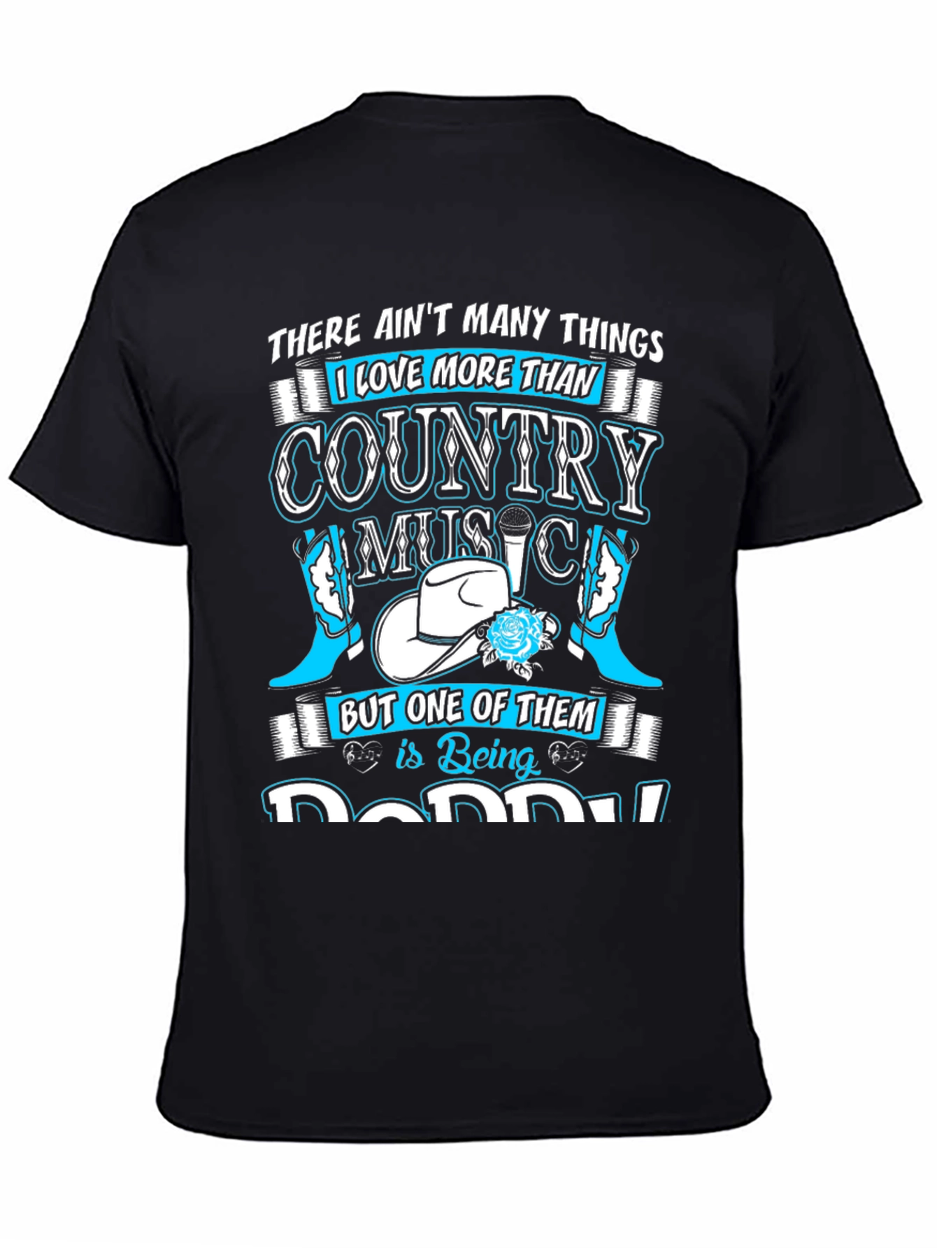 Country Music Daddy T-Shirt Black