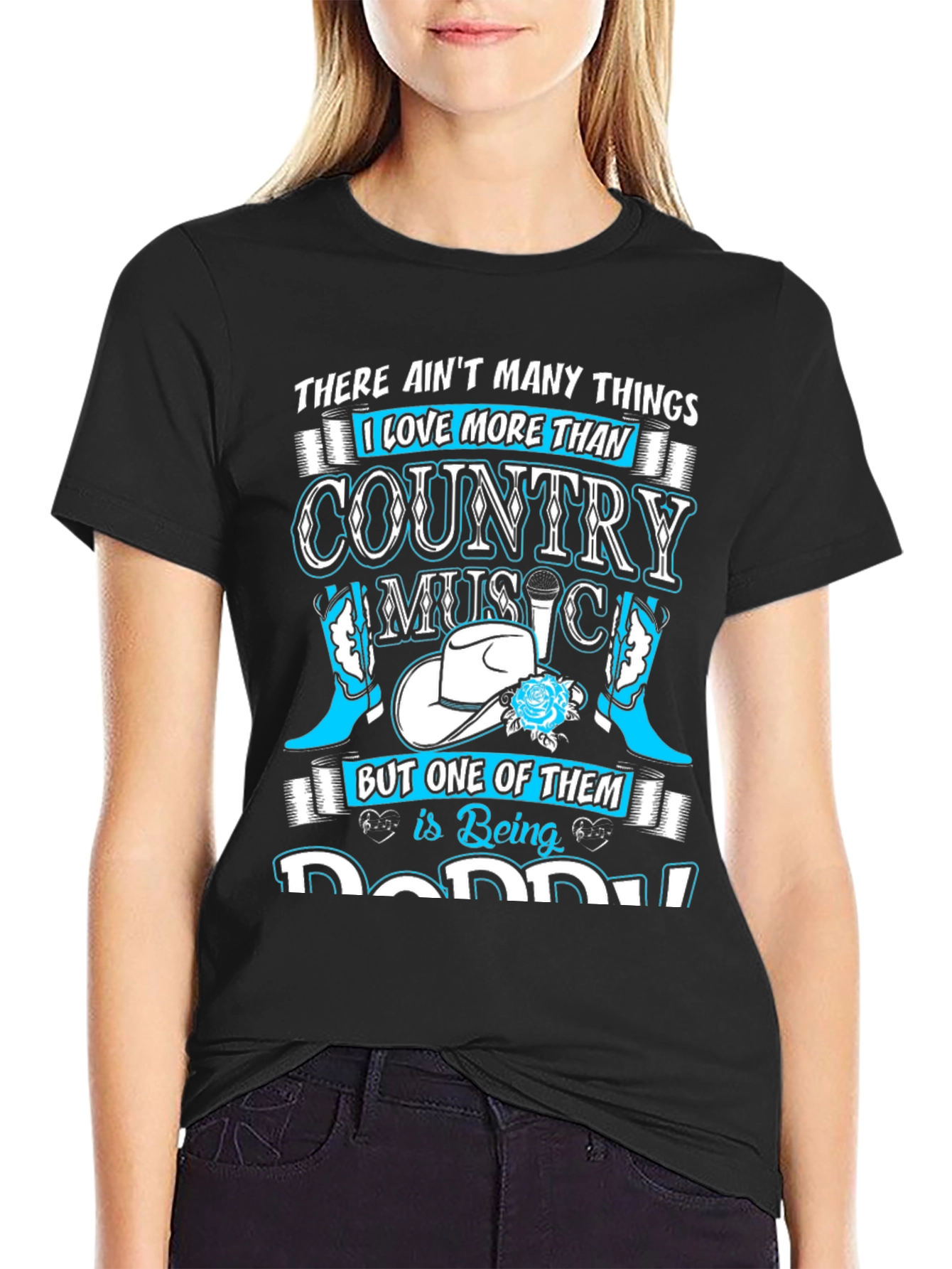 Country Music Daddy T-Shirt Black