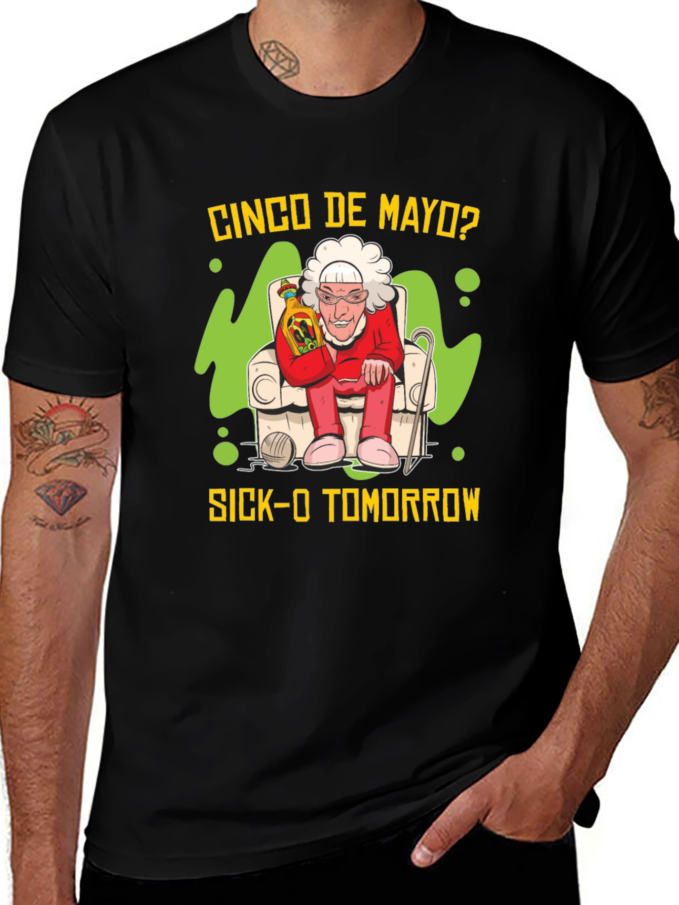 Cinco de Mayo Sick-O Tomorrow Graphic T-Shirt