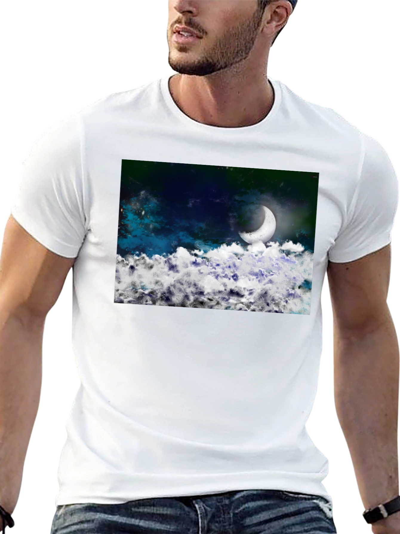 Night Sky Crescent Moon T-Shirt