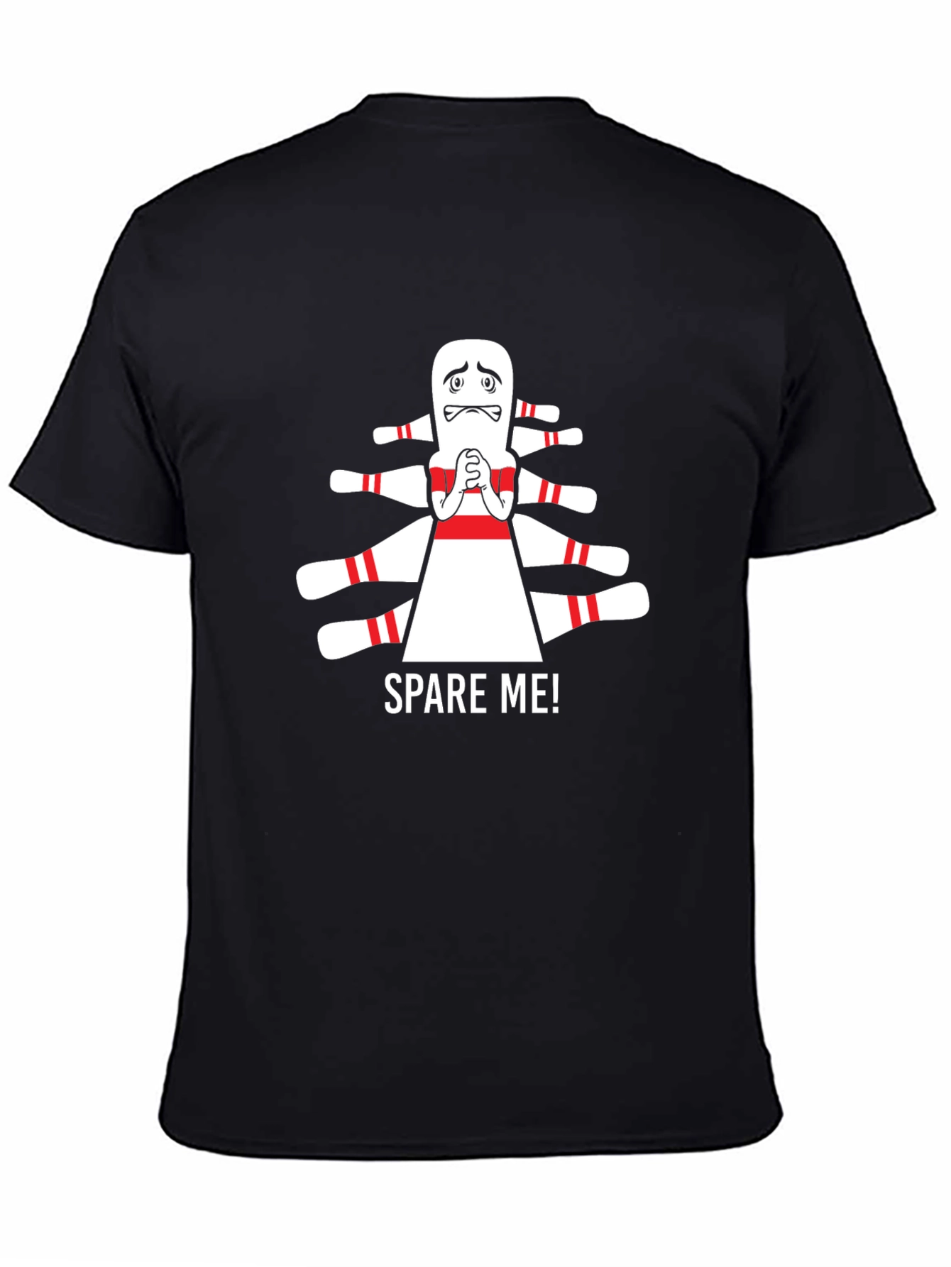 Spare Me! Bowling Pin Graphic T-Shirt