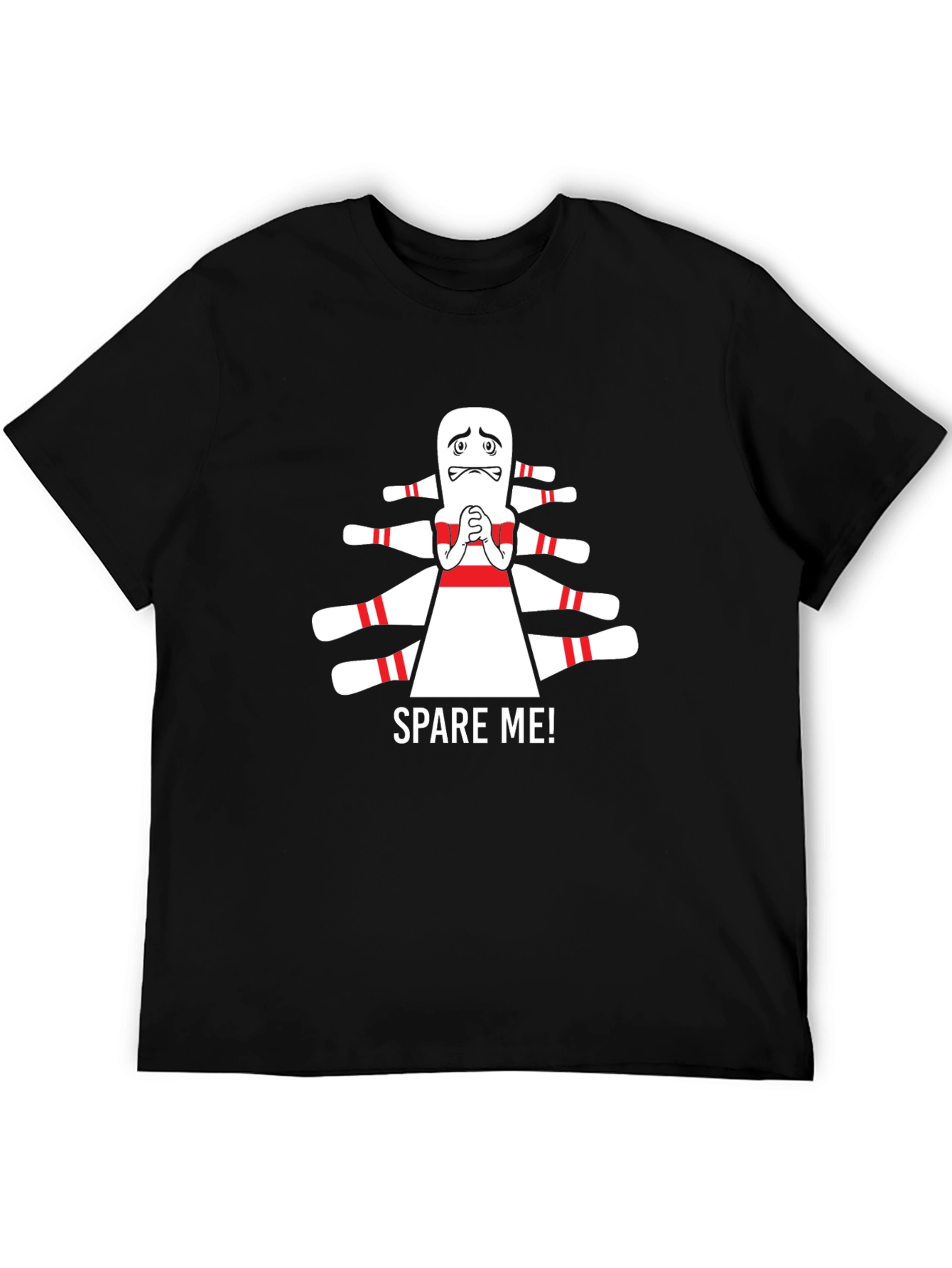Spare Me! Bowling Pin Graphic T-Shirt