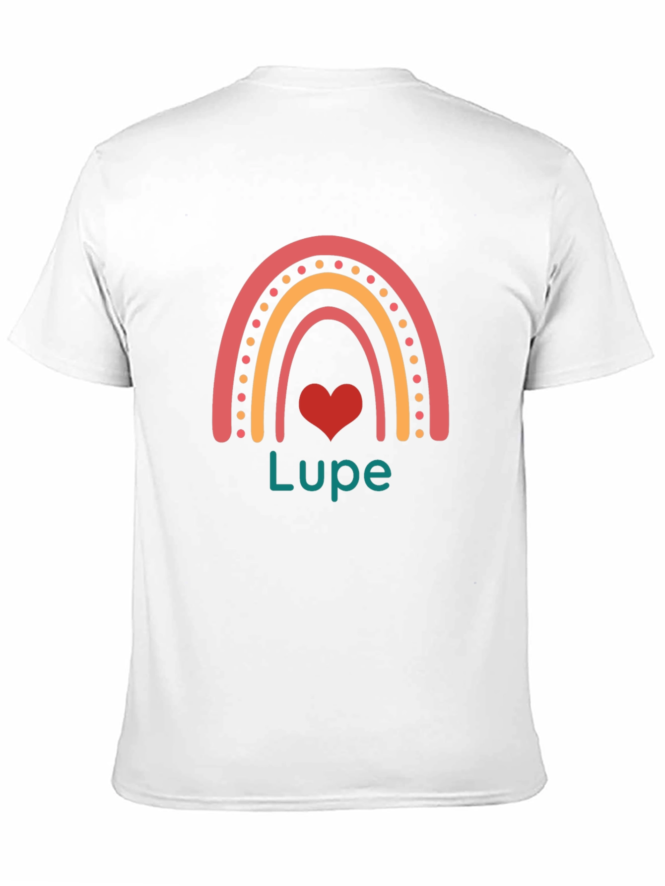 Rainbow Heart Lupe T-Shirt - Black
