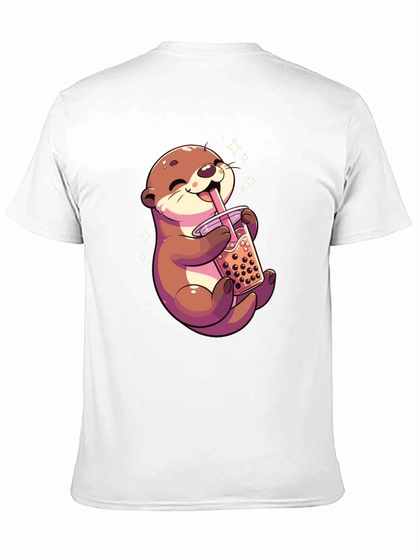 Cute Otter Bubble Tea Graphic Tee - Unisex