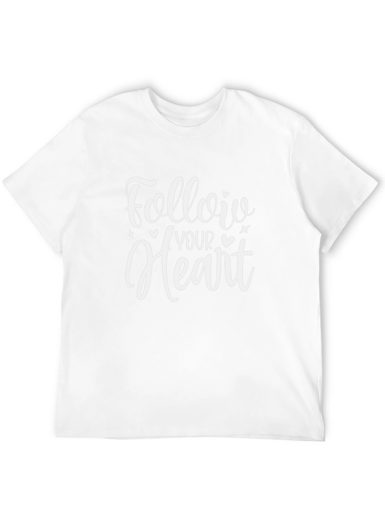 Follow Your Heart Black Graphic T-Shirt