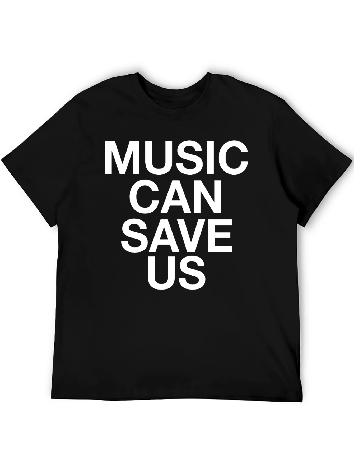 Music Can Save Us Black Graphic Tee