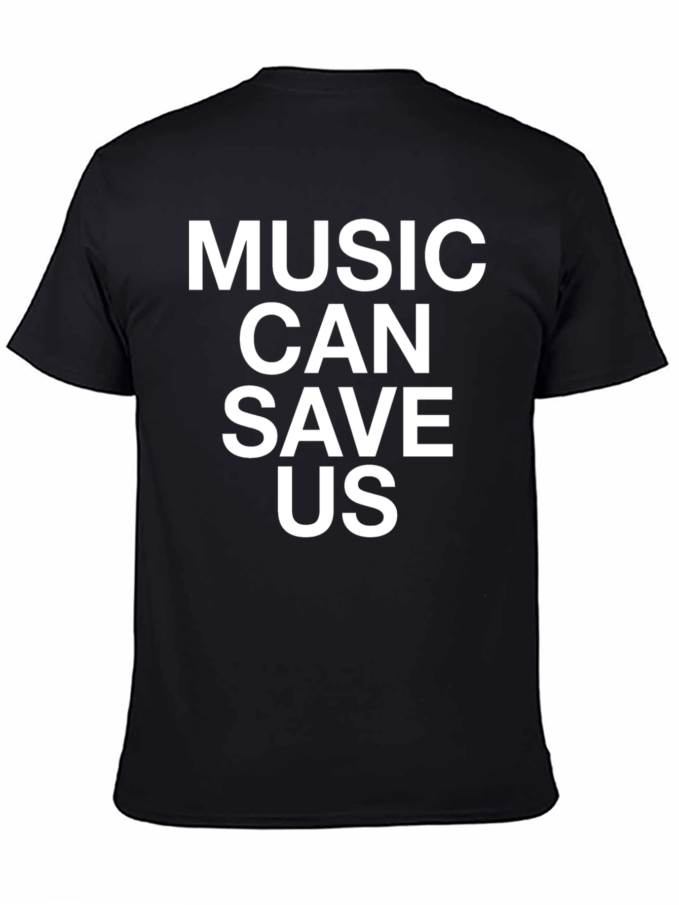 Music Can Save Us Black Graphic Tee