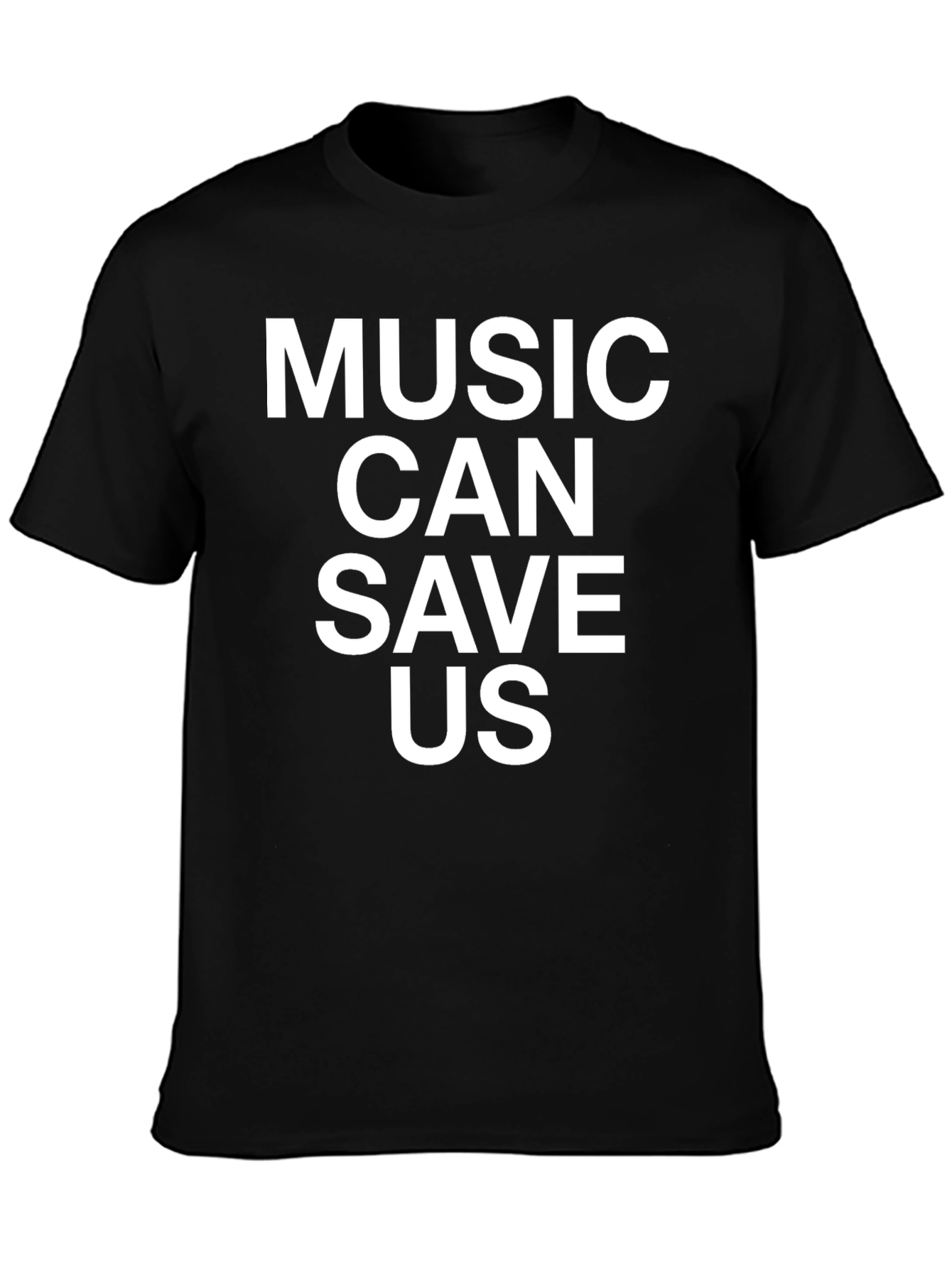 Music Can Save Us Black Graphic Tee