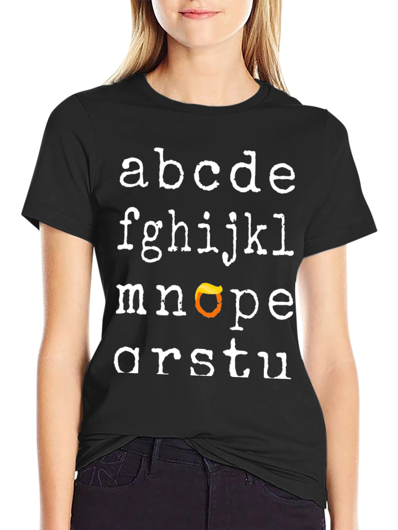 Alphabet Trump Hair T-Shirt - Funny Novelty Tee