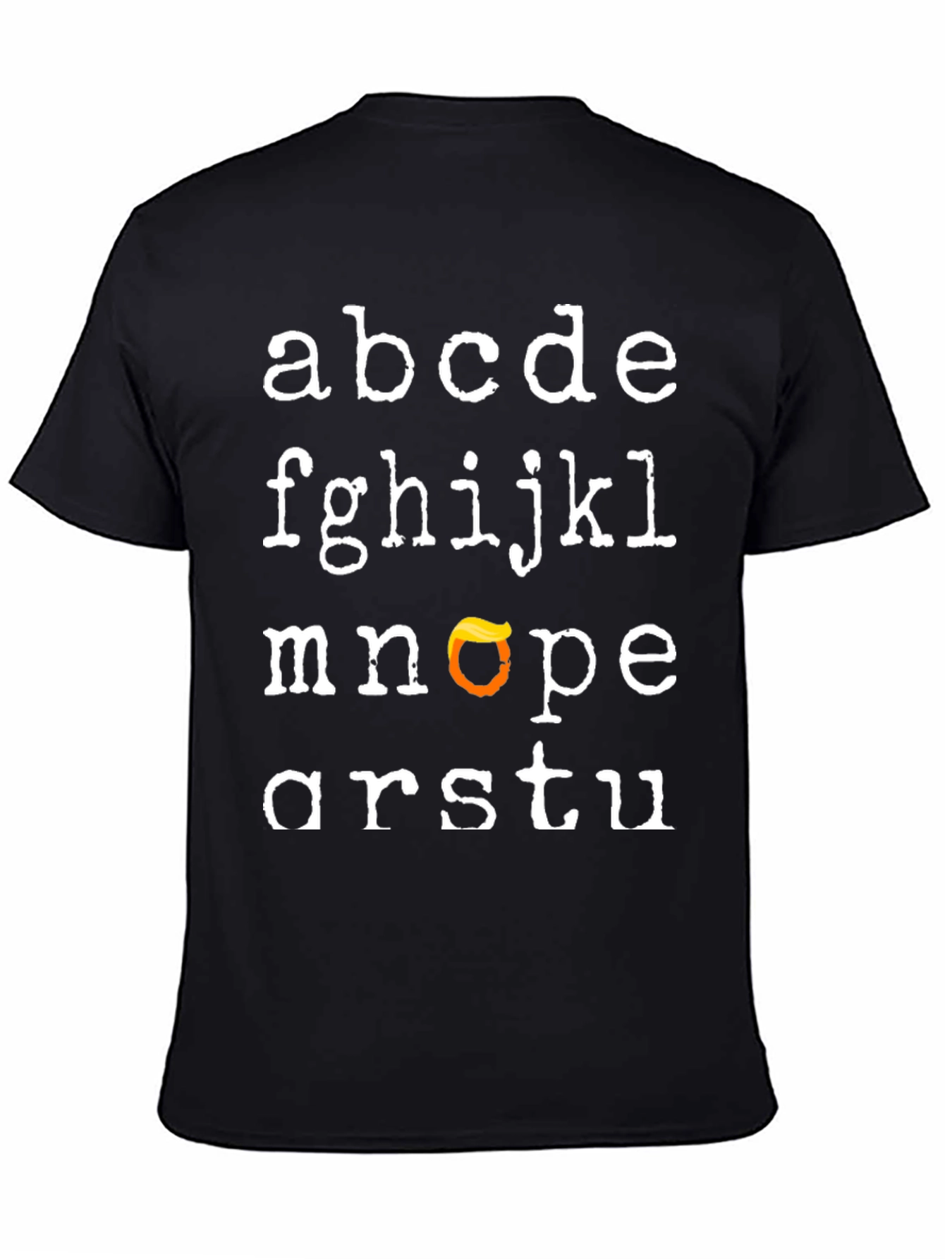 Alphabet Trump Hair T-Shirt - Funny Novelty Tee
