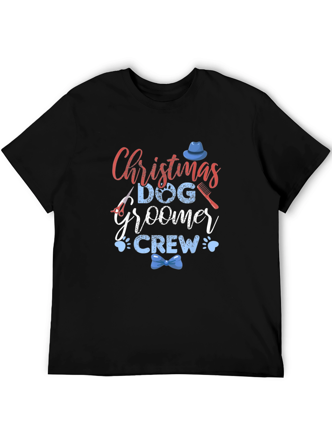 Christmas Dog Groomer Crew Graphic Tee