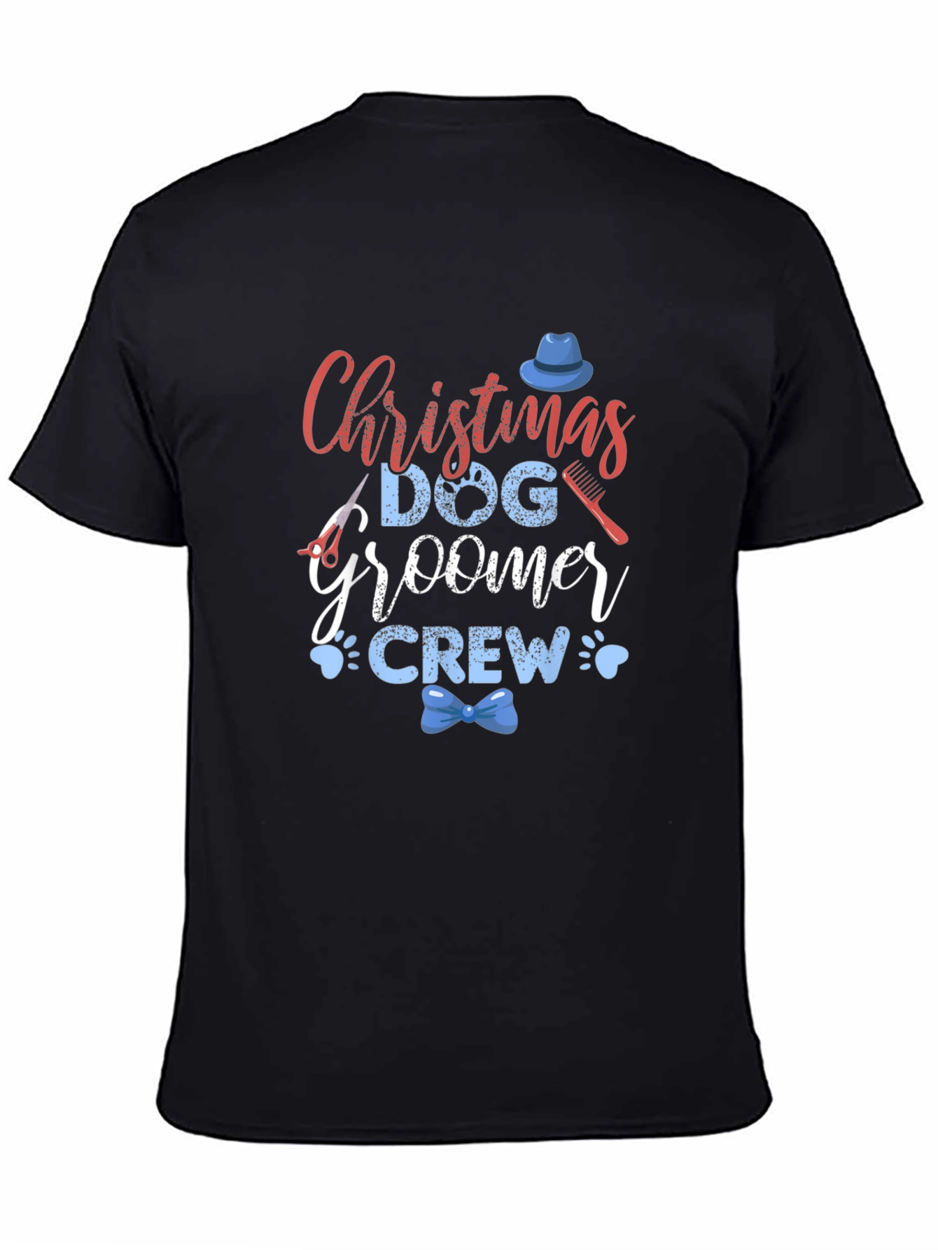 Christmas Dog Groomer Crew Graphic Tee
