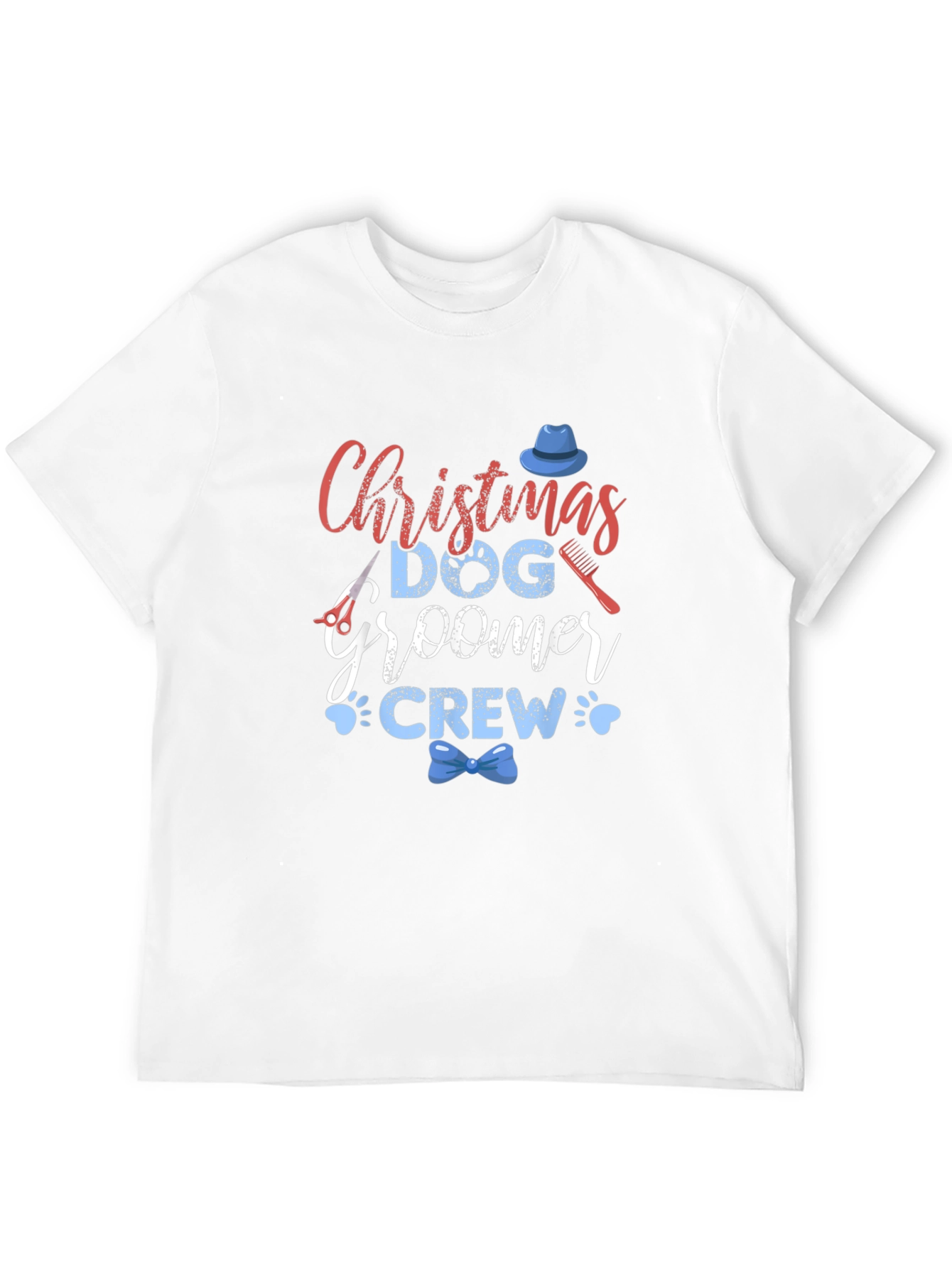 Christmas Dog Groomer Crew Graphic Tee