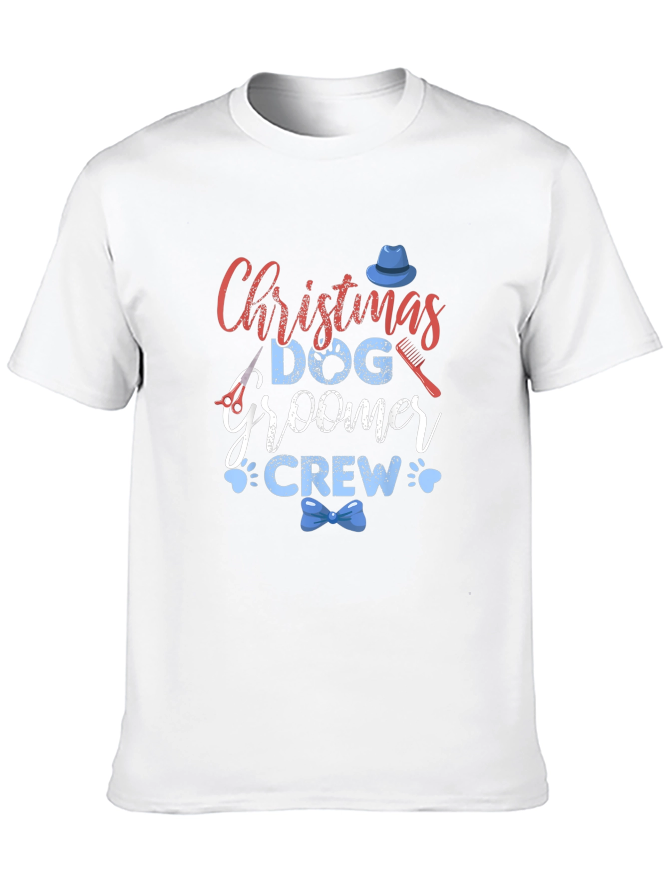 Christmas Dog Groomer Crew Graphic Tee