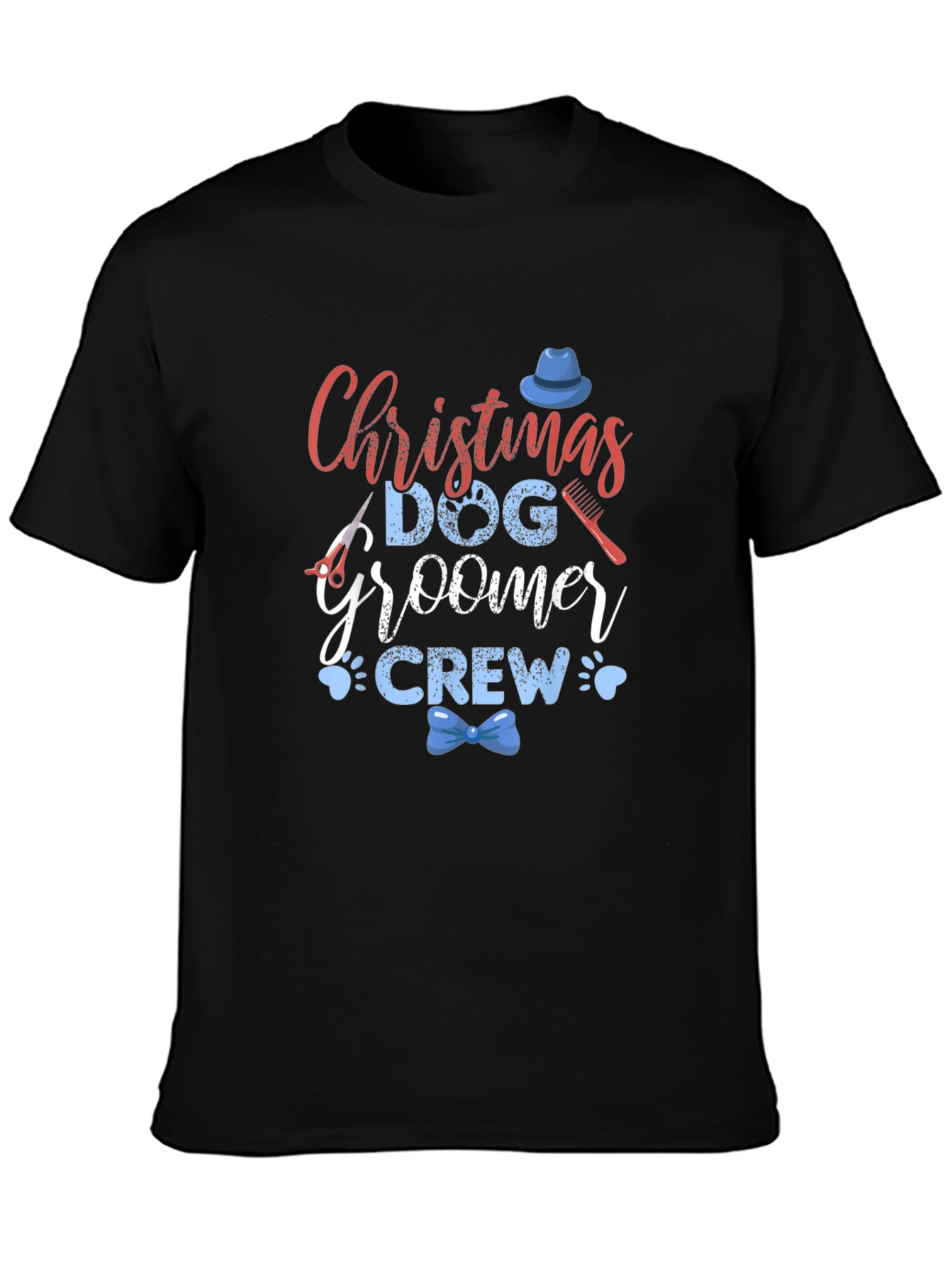 Christmas Dog Groomer Crew Graphic Tee