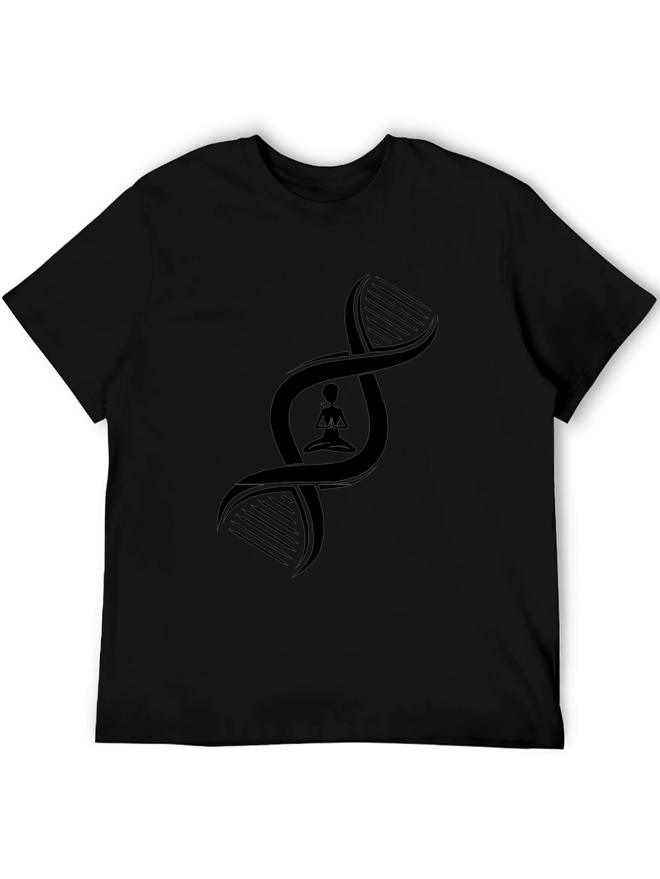 DNA Yoga Pose Black T-Shirt