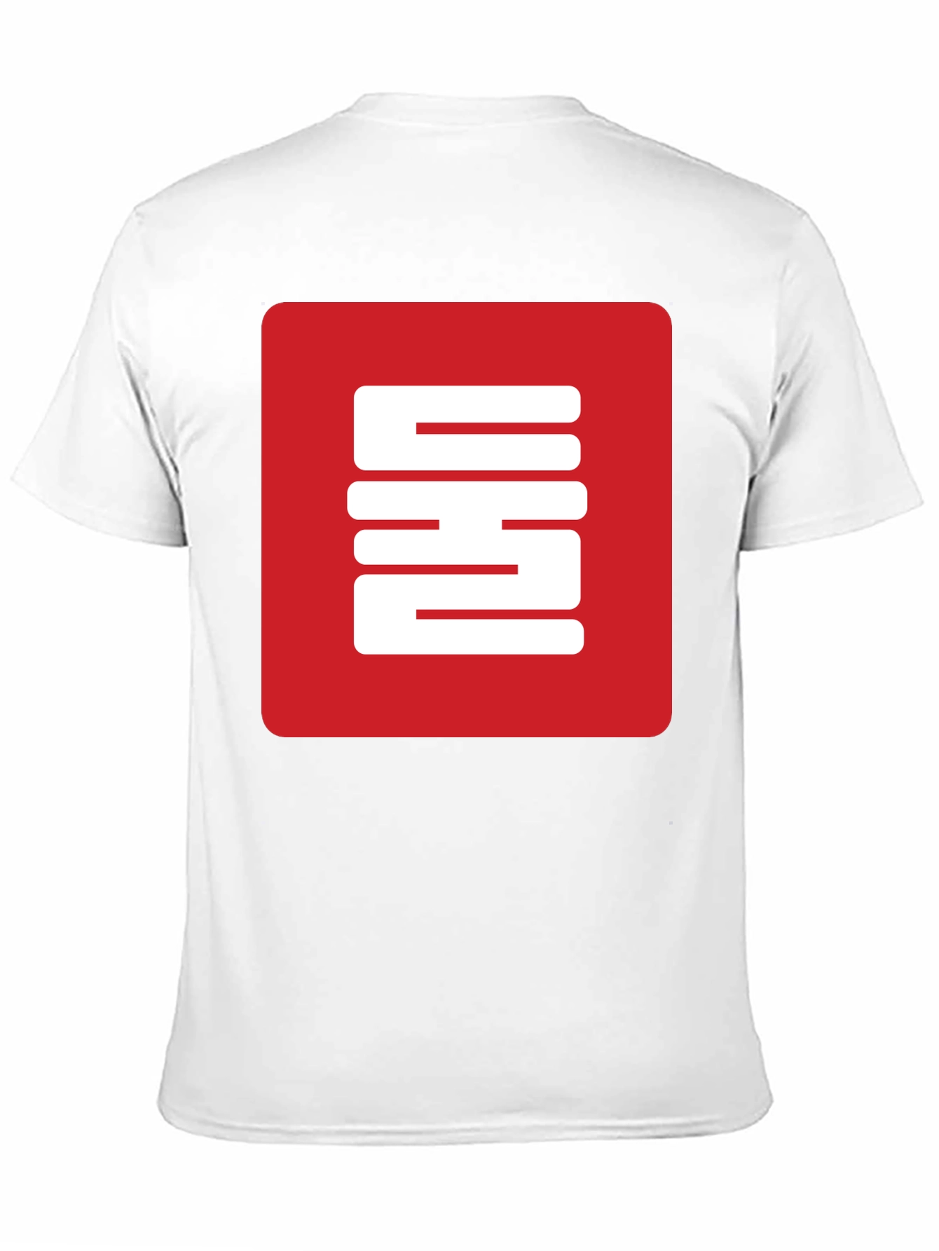 Red Square Graphic Black T-Shirt
