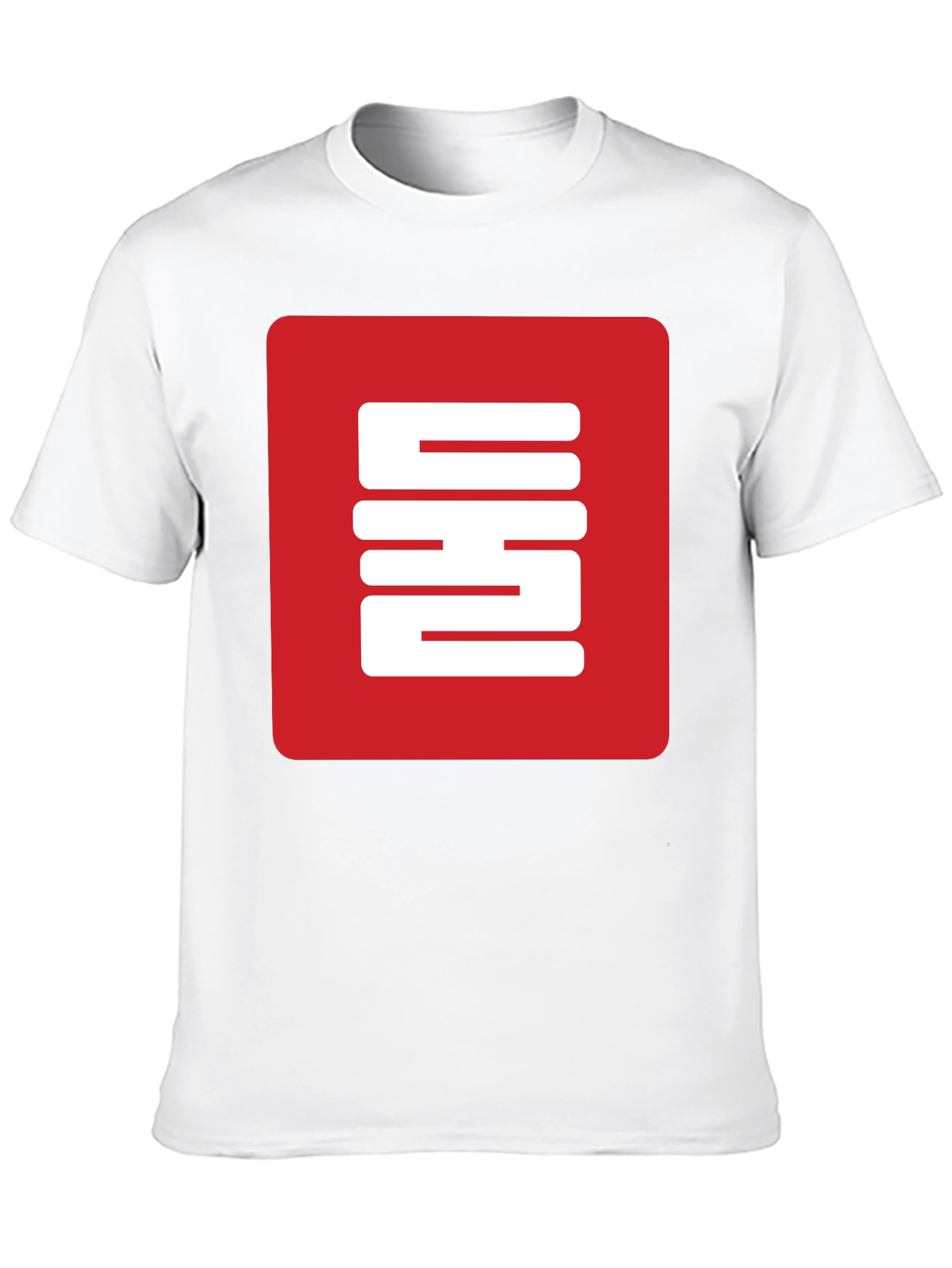 Red Square Graphic Black T-Shirt