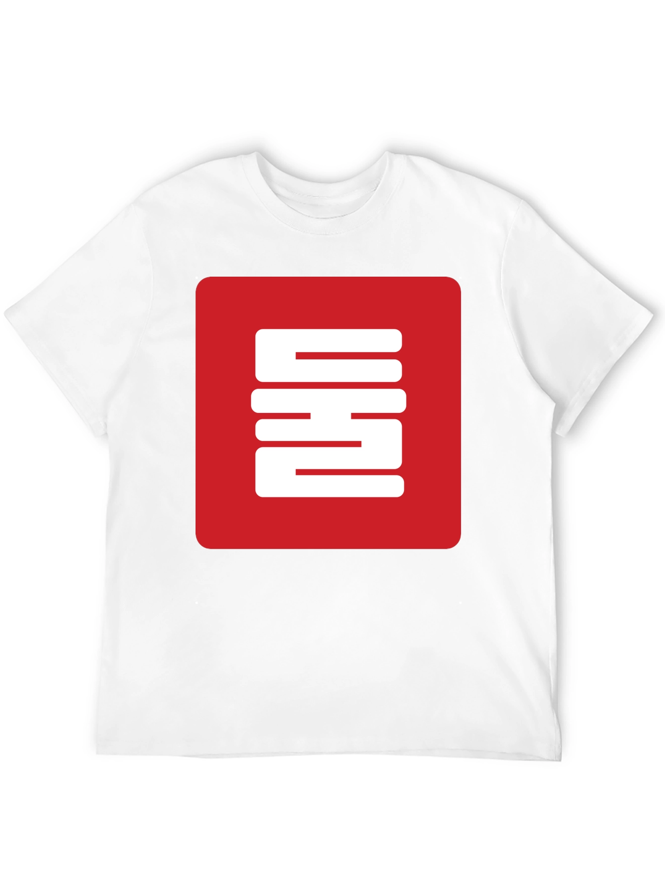 Red Square Graphic Black T-Shirt