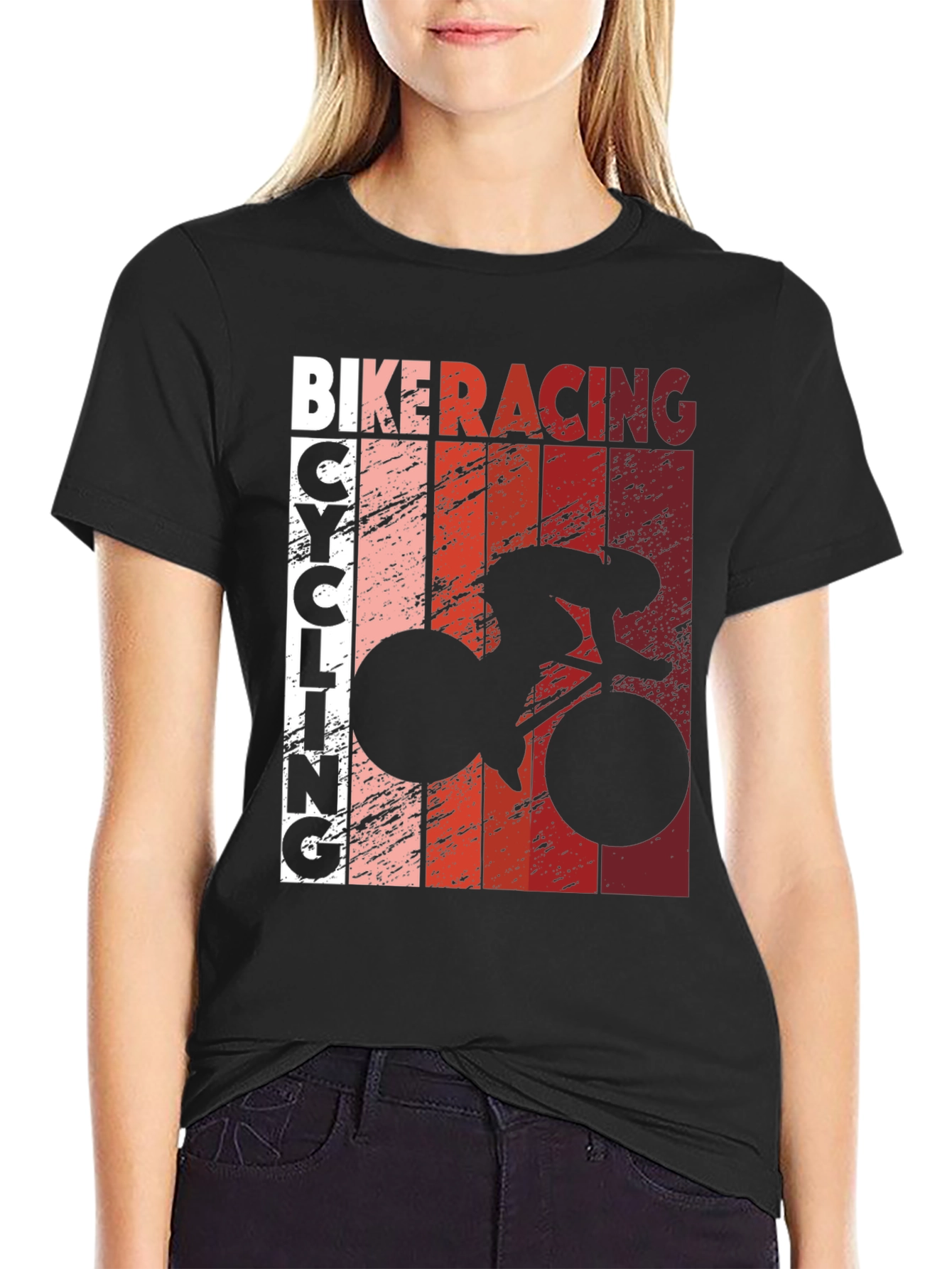 Bike Racing Cycling T-Shirt - Black