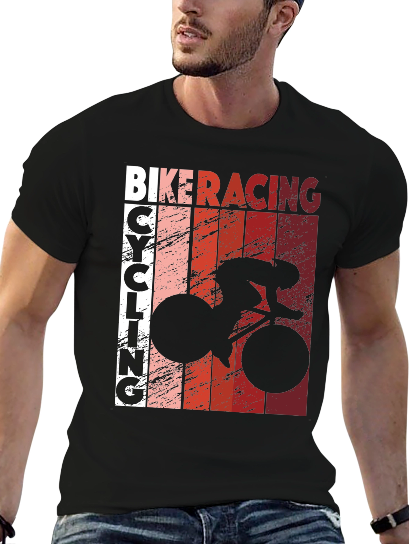 Bike Racing Cycling T-Shirt - Black