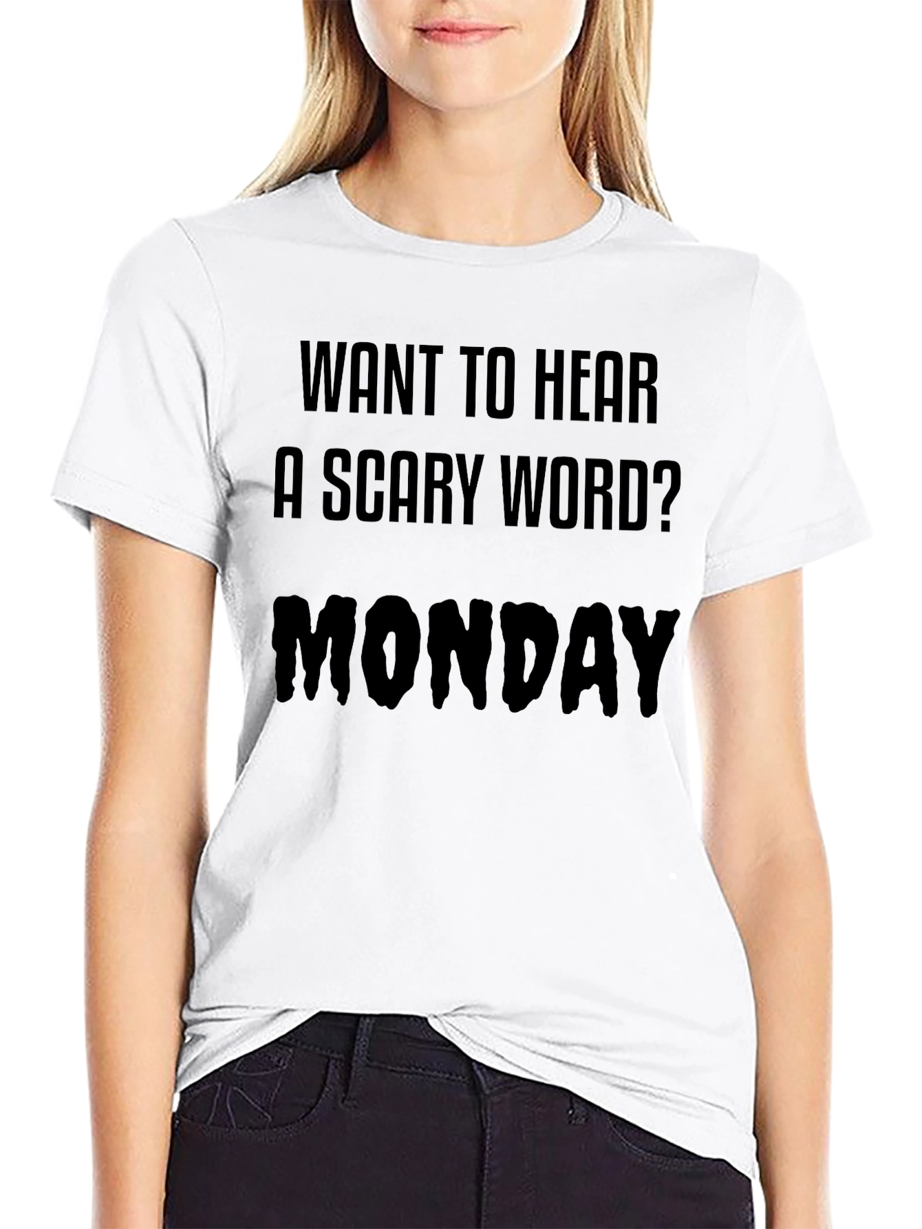 Funny Monday T-Shirt - Scary Word Tee