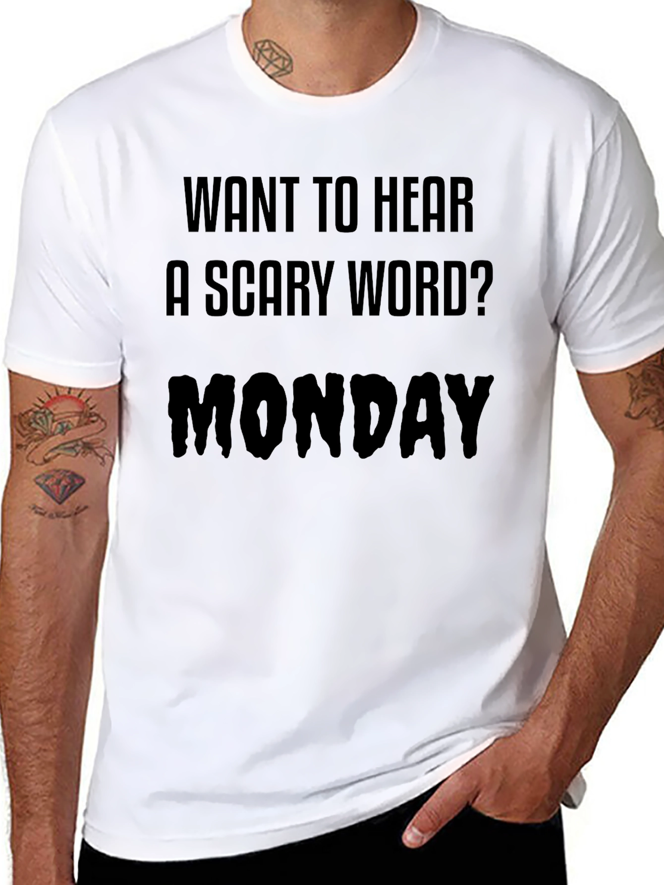 Funny Monday T-Shirt - Scary Word Tee
