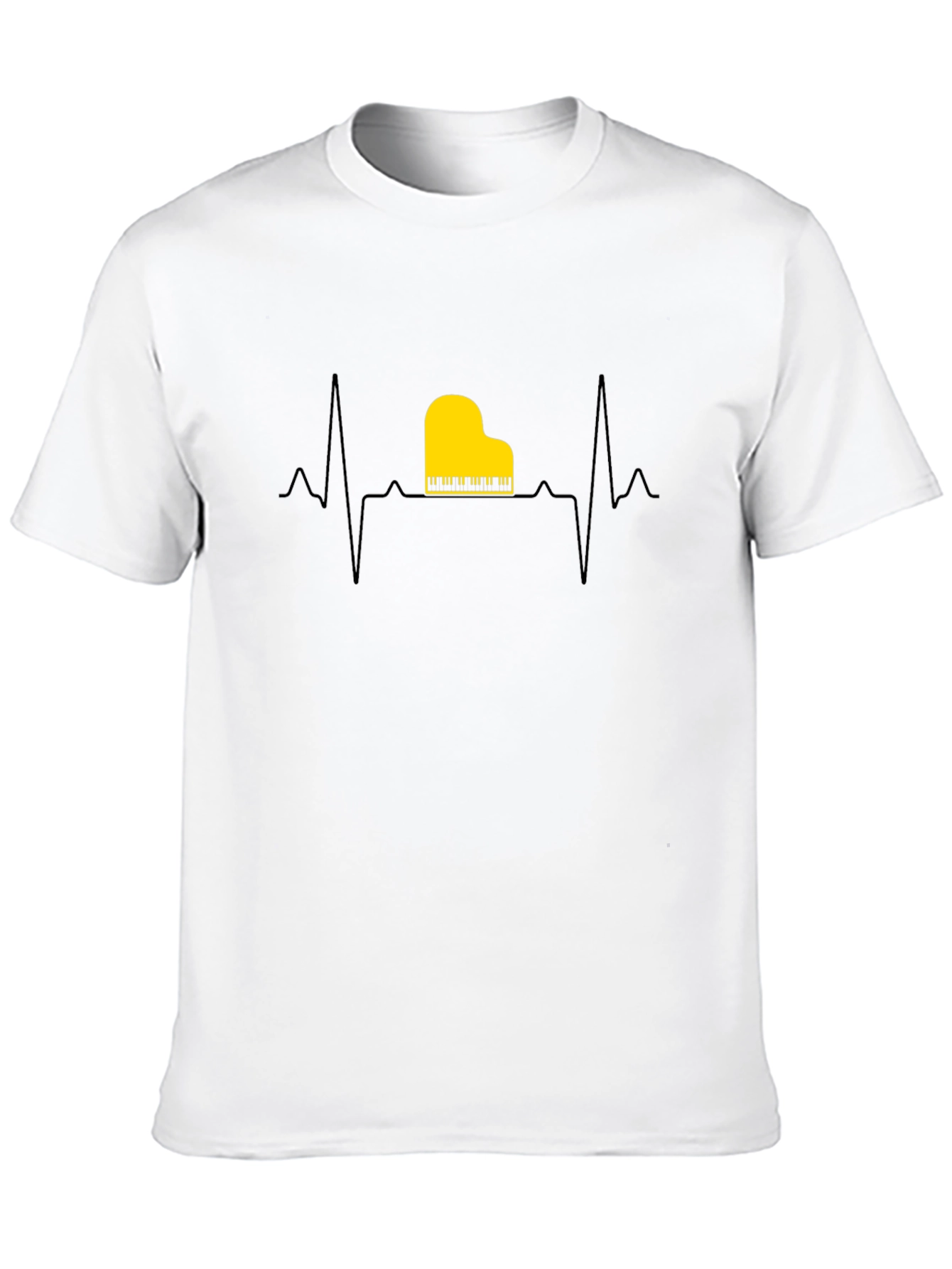 Piano Heartbeat T-Shirt - Music Lover Tee